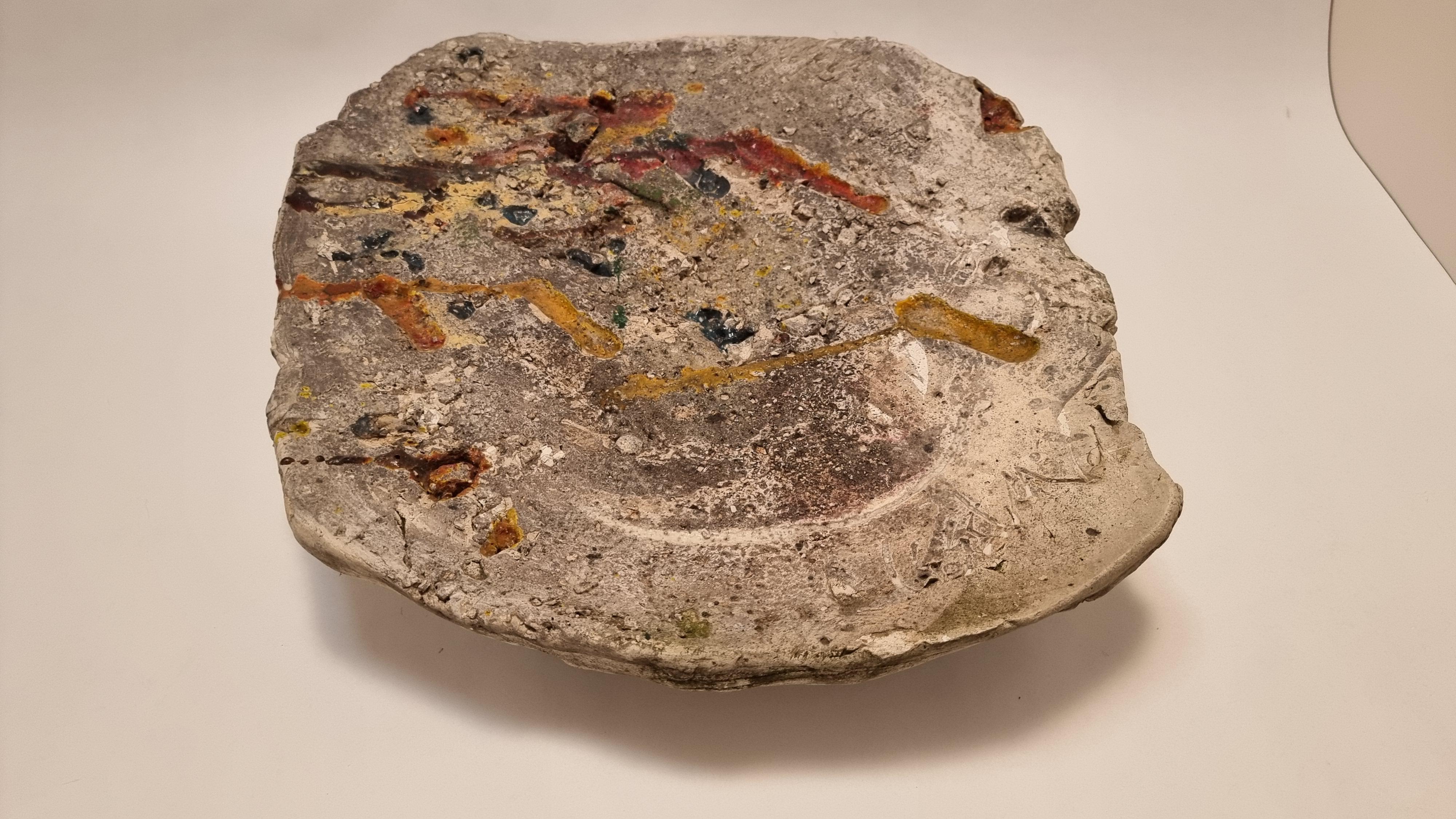 Untitled Slab with Colored Tears (#891) - Sculpture by Jim Leedy