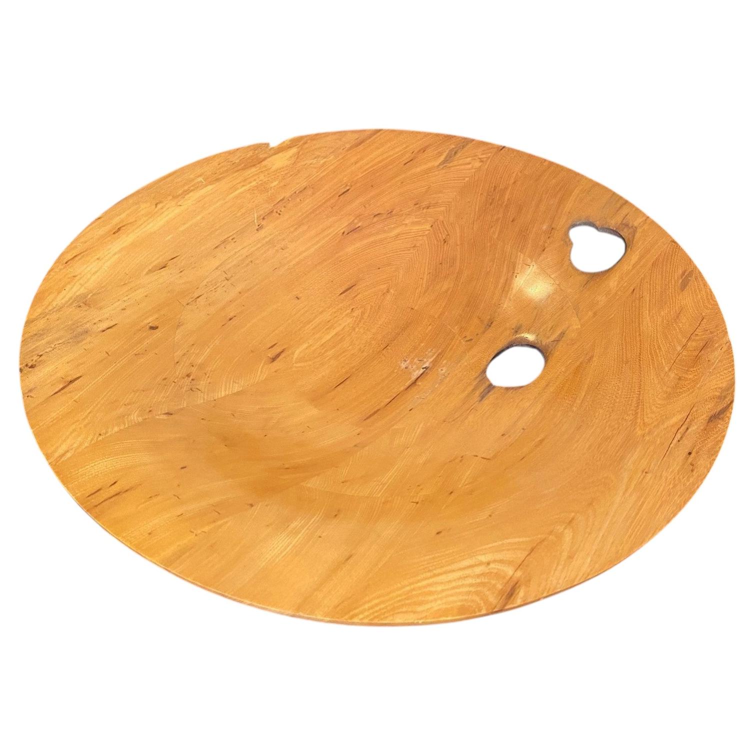 Jim Lorriman Signed Reclaimed Recycled Natural Organic Large Wood Turned Bowl For Sale
