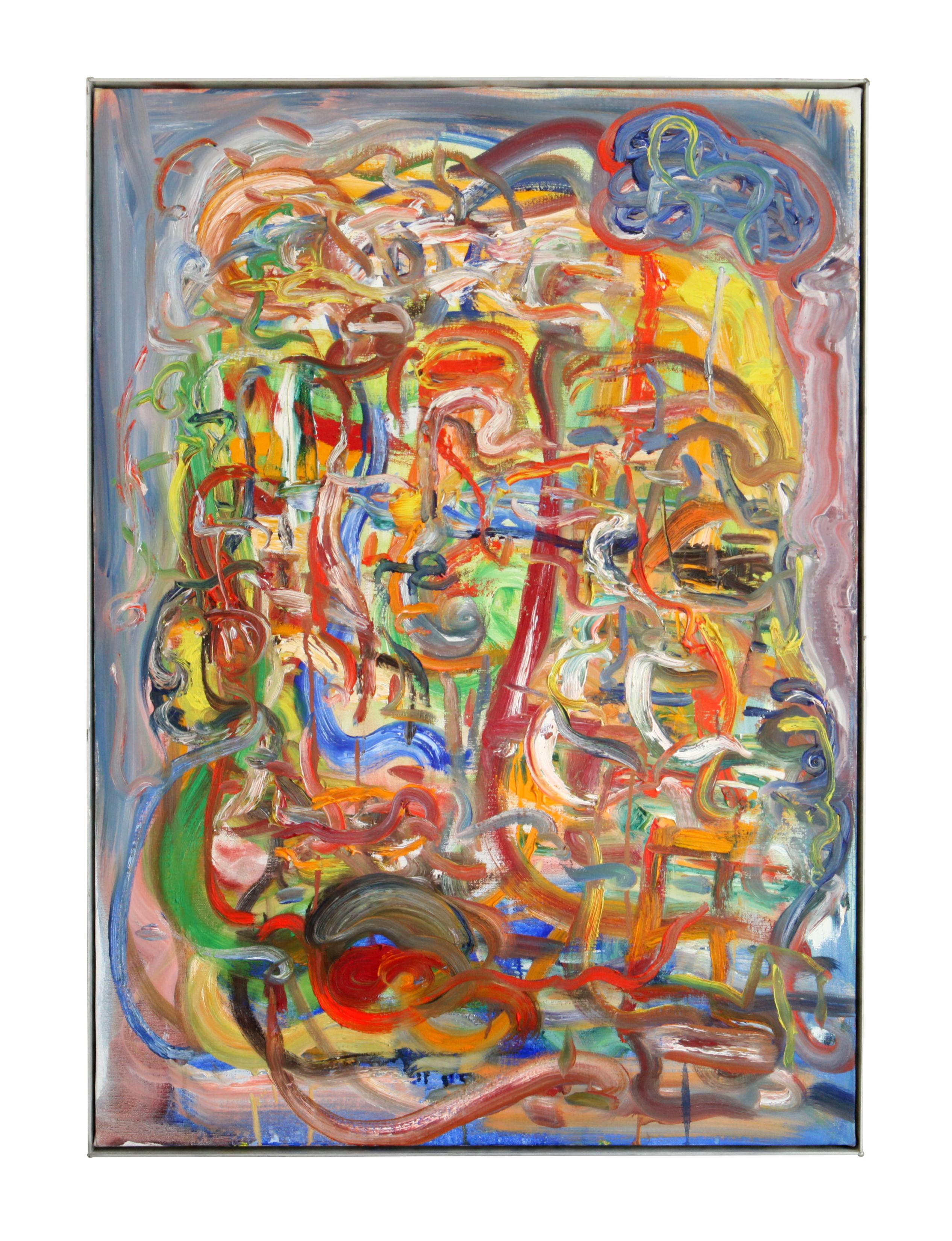 Jim Lutes Abstract Painting - Primary Abuse