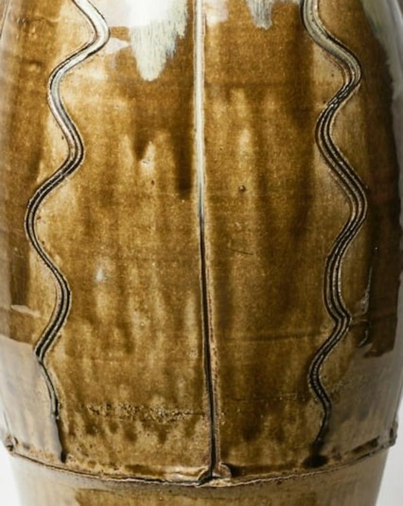 Jim Malone, grand vase peint en grès Excellent état - En vente à London, GB