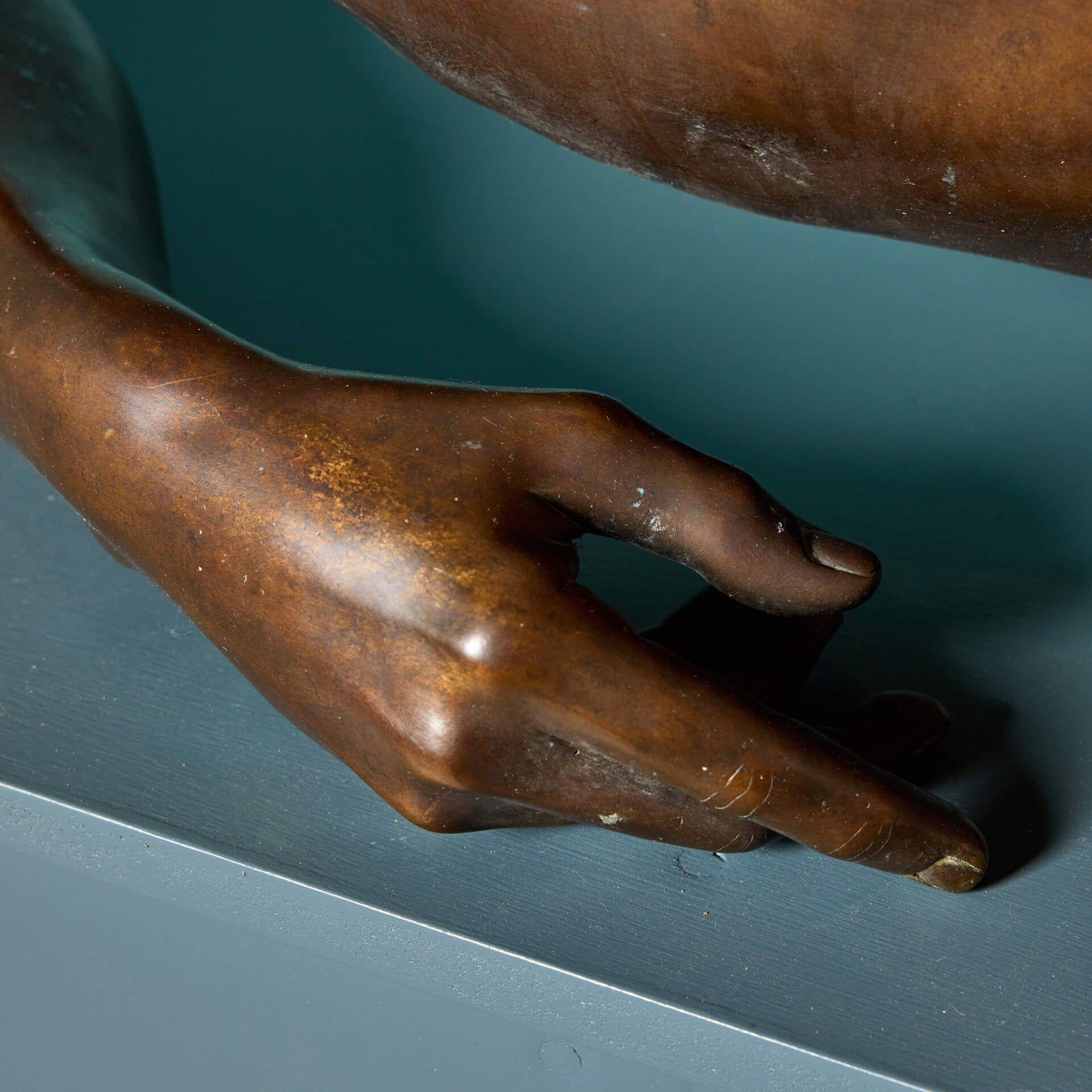 20th Century Jim Mathieson (b. 1931) Lifesize Bronze Figure of Phaethon