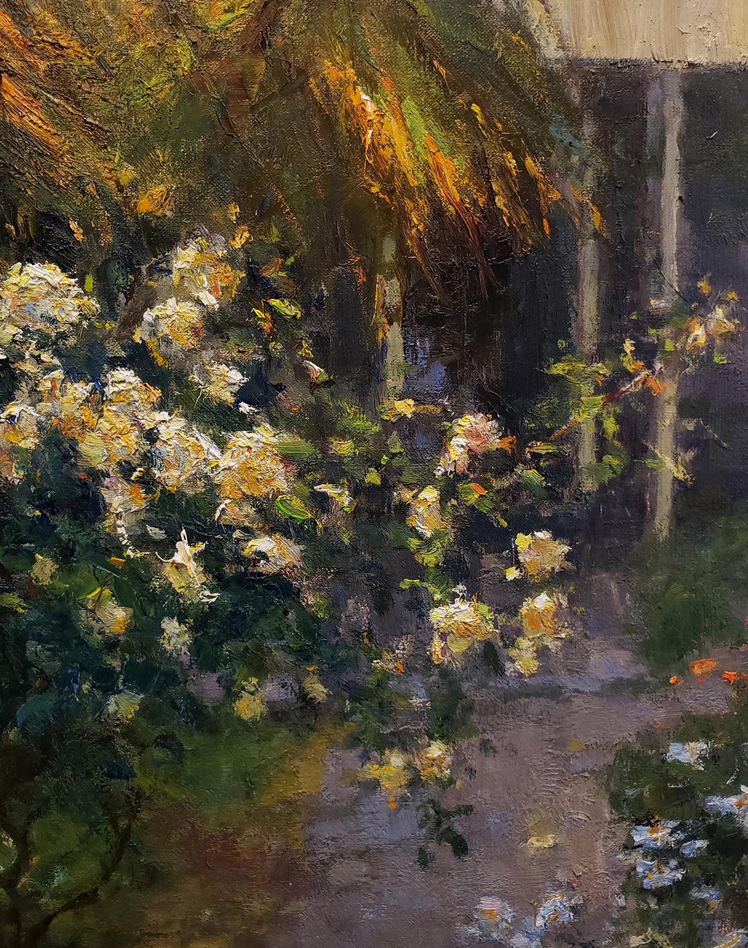 Evening Garden - Impressionist Painting by Jim McVicker