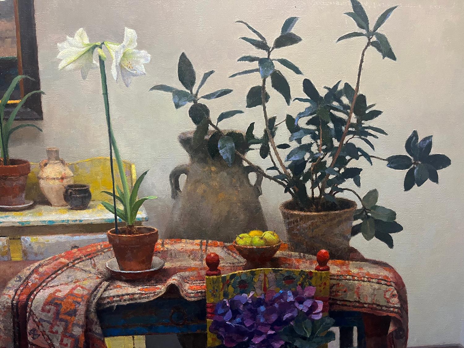 Interior con Silla Mexicana - Interior Painting Gris de Jim McVicker