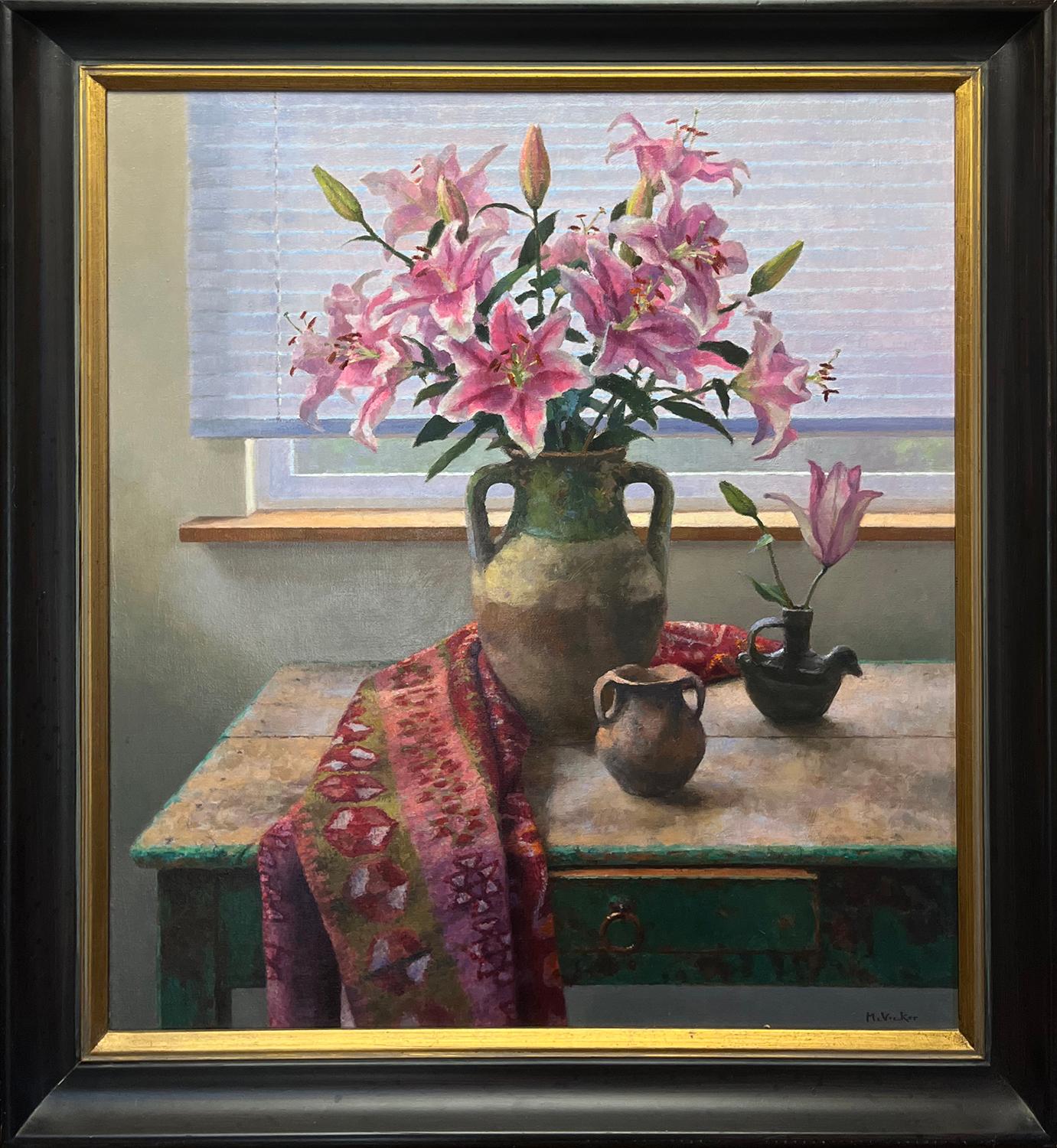 Natura morta con gigli - Painting Realismo di Jim McVicker