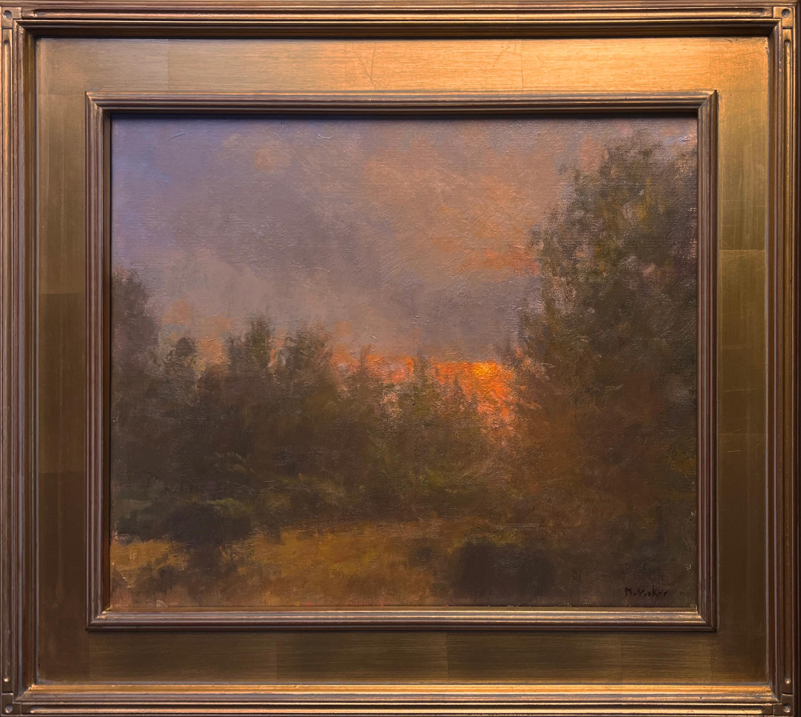 Landscape Painting Jim McVicker - Coucher de soleil d'été ; Loleta, Californie