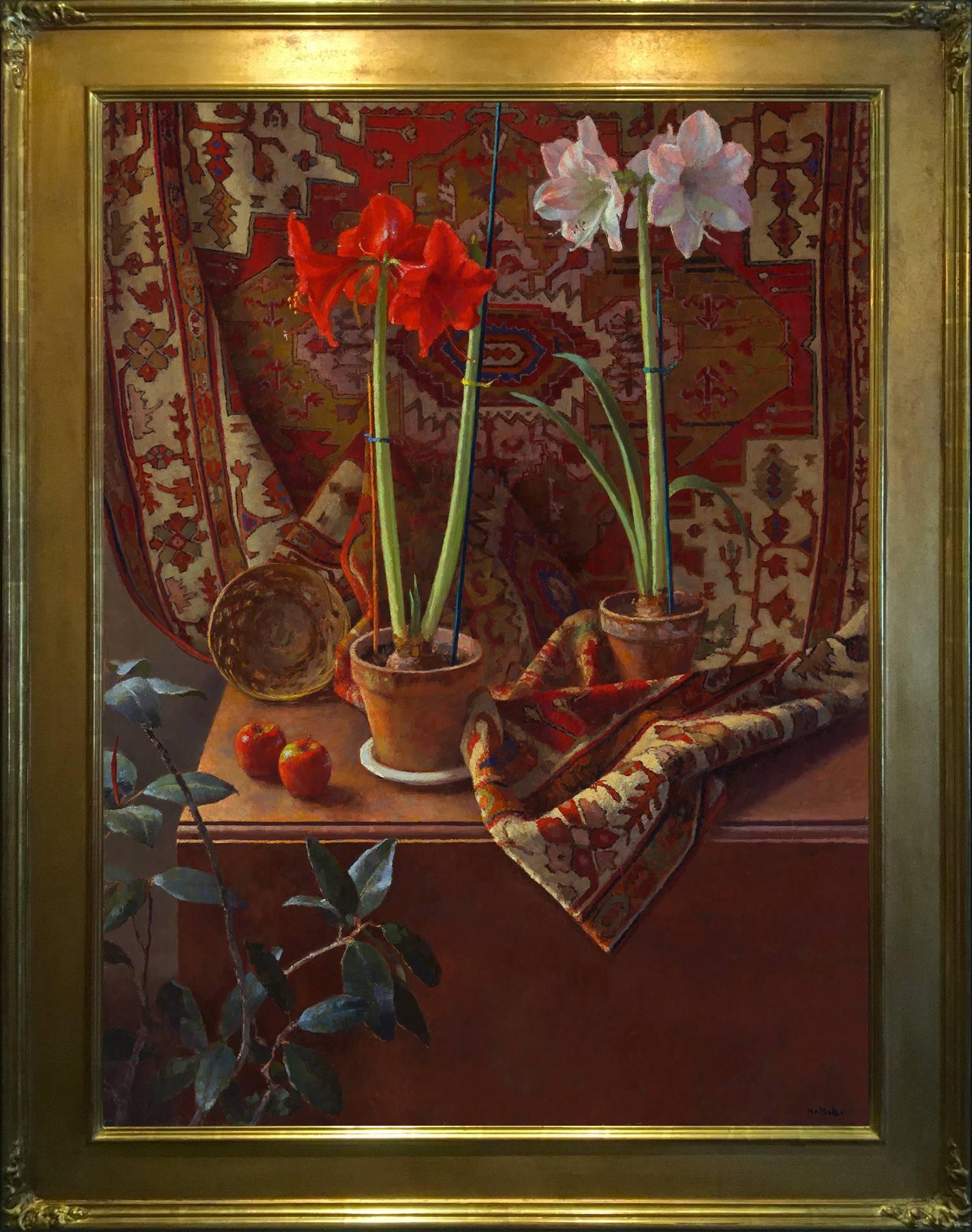 Still-Life Painting de Jim McVicker - Dos amarilis