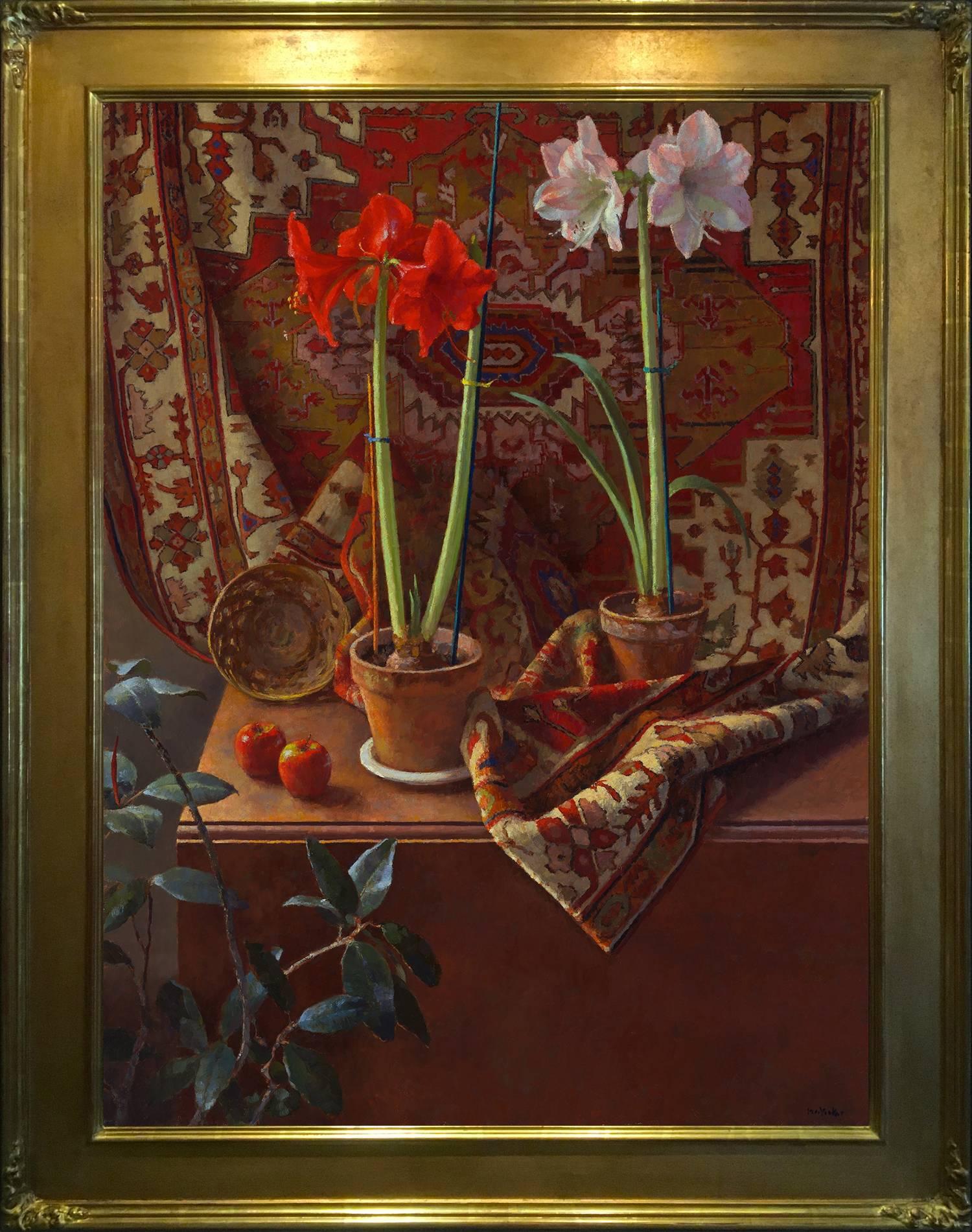 Jim McVicker Still-Life Painting - Two Amaryllis