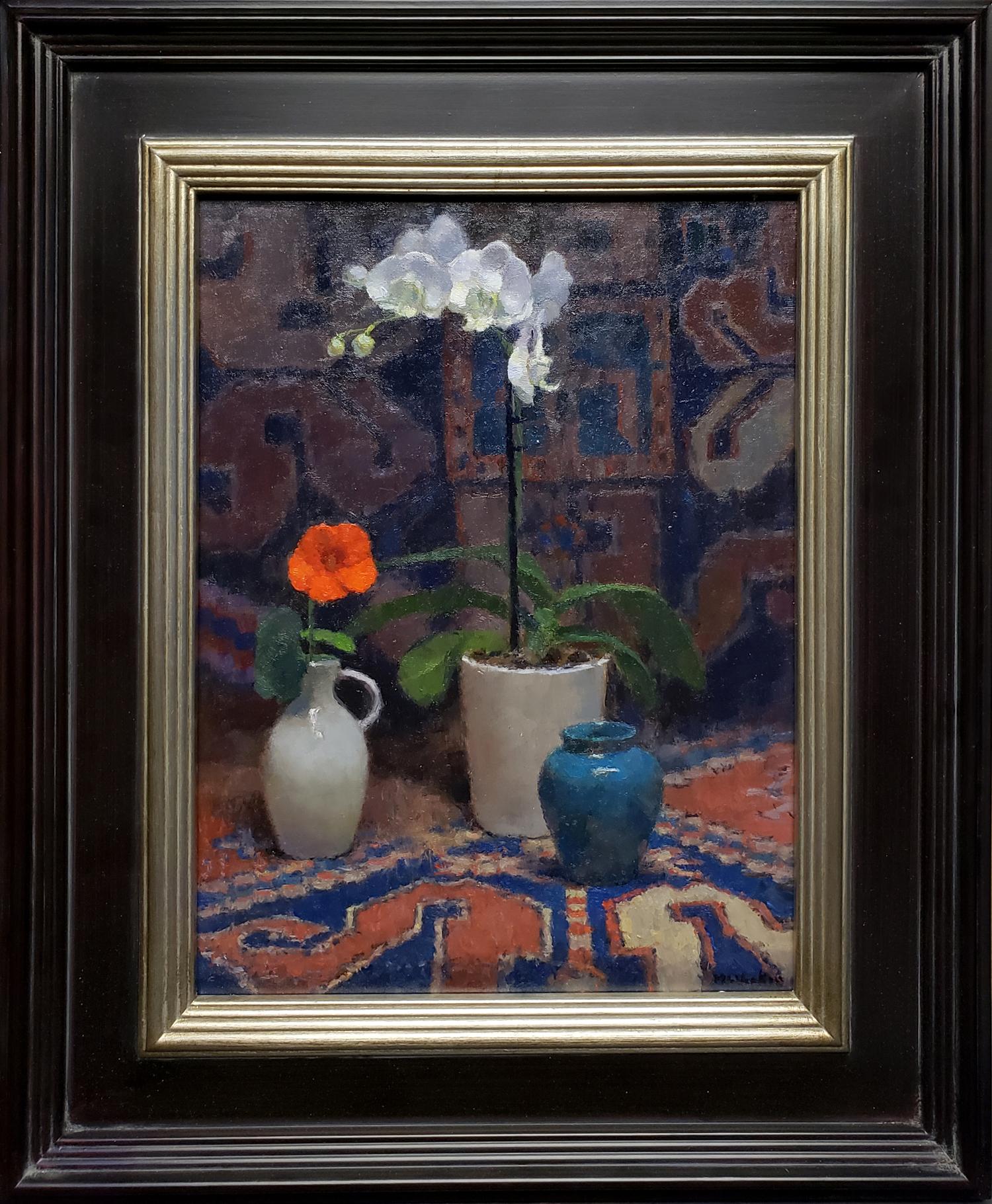Jim McVicker Still-Life Painting - White Orchid