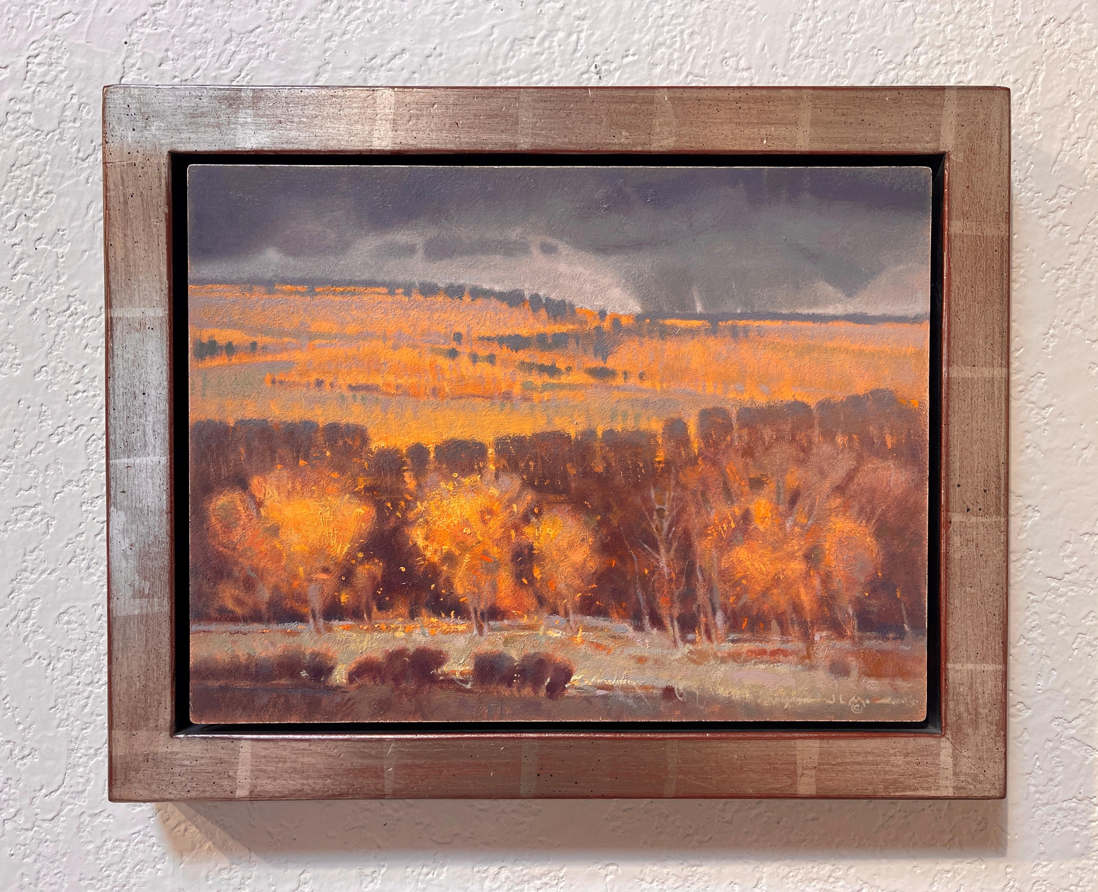 „Season of Falling Leaves“ (Amerikanischer Impressionismus), Painting, von Jim Morgan