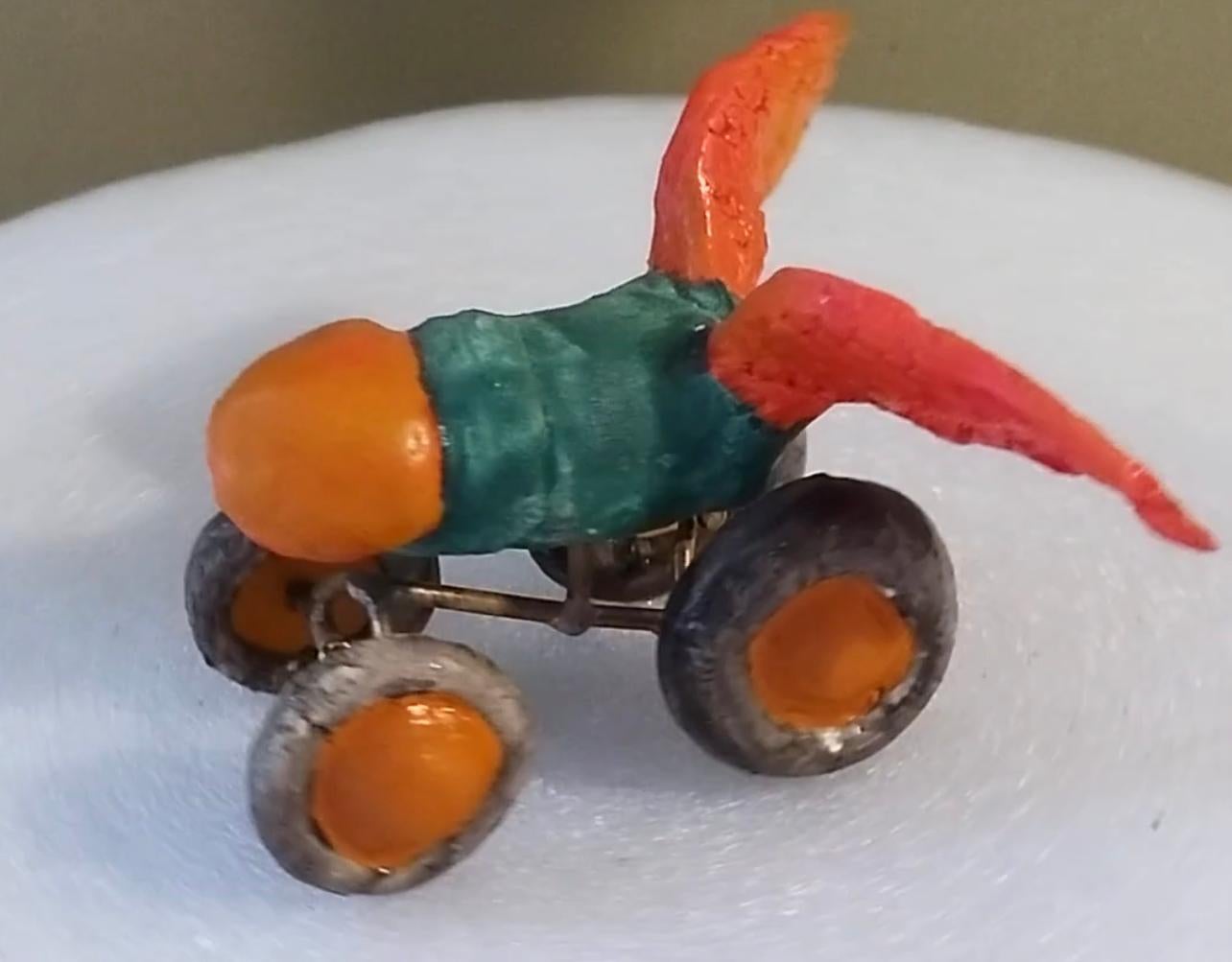 Green and Red Flying Phallus on Four Wheels, Jim Pallas For Sale 1
