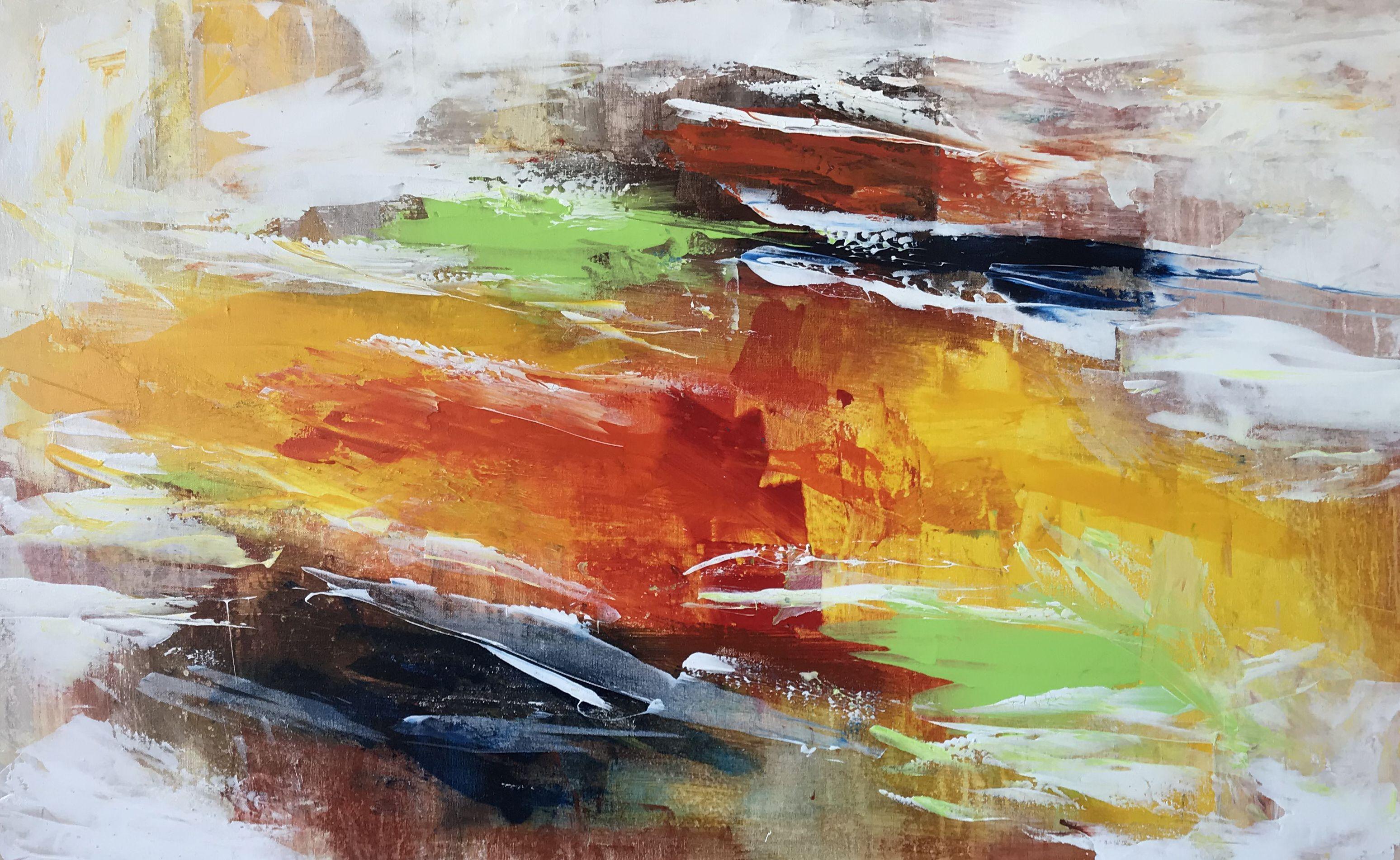 Abstract Painting di Jim Plesh - GLORIOUS, Pittura, Acrilico su tela