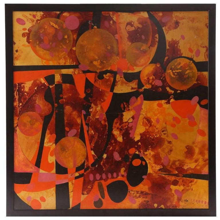 American Acrylic Abstract Painting by Jim Proctor, 1960s  For Sale