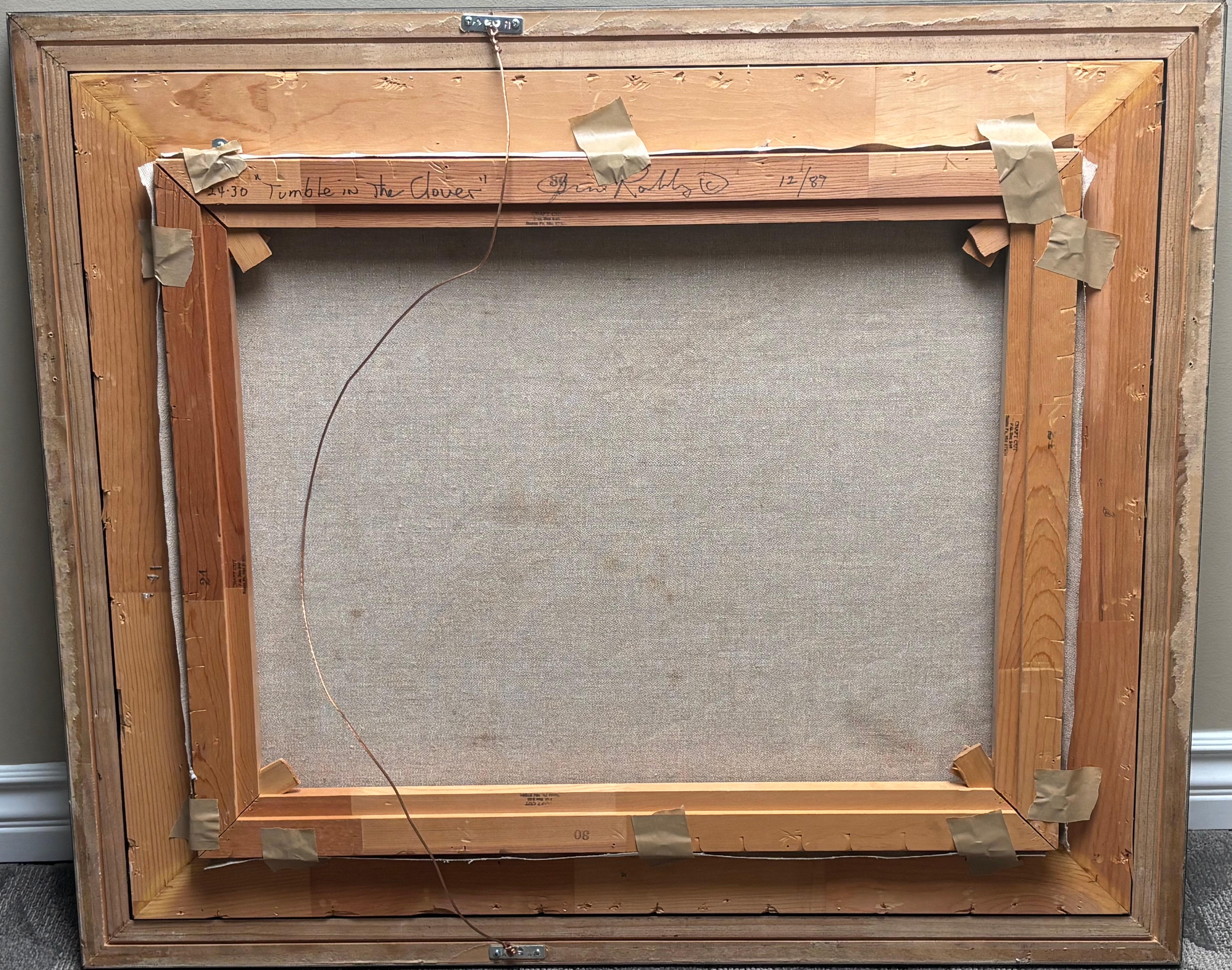 Jim Rabby large abstract oil painting on canvas signed , dated , title. In Good Condition For Sale In Los Angeles, CA