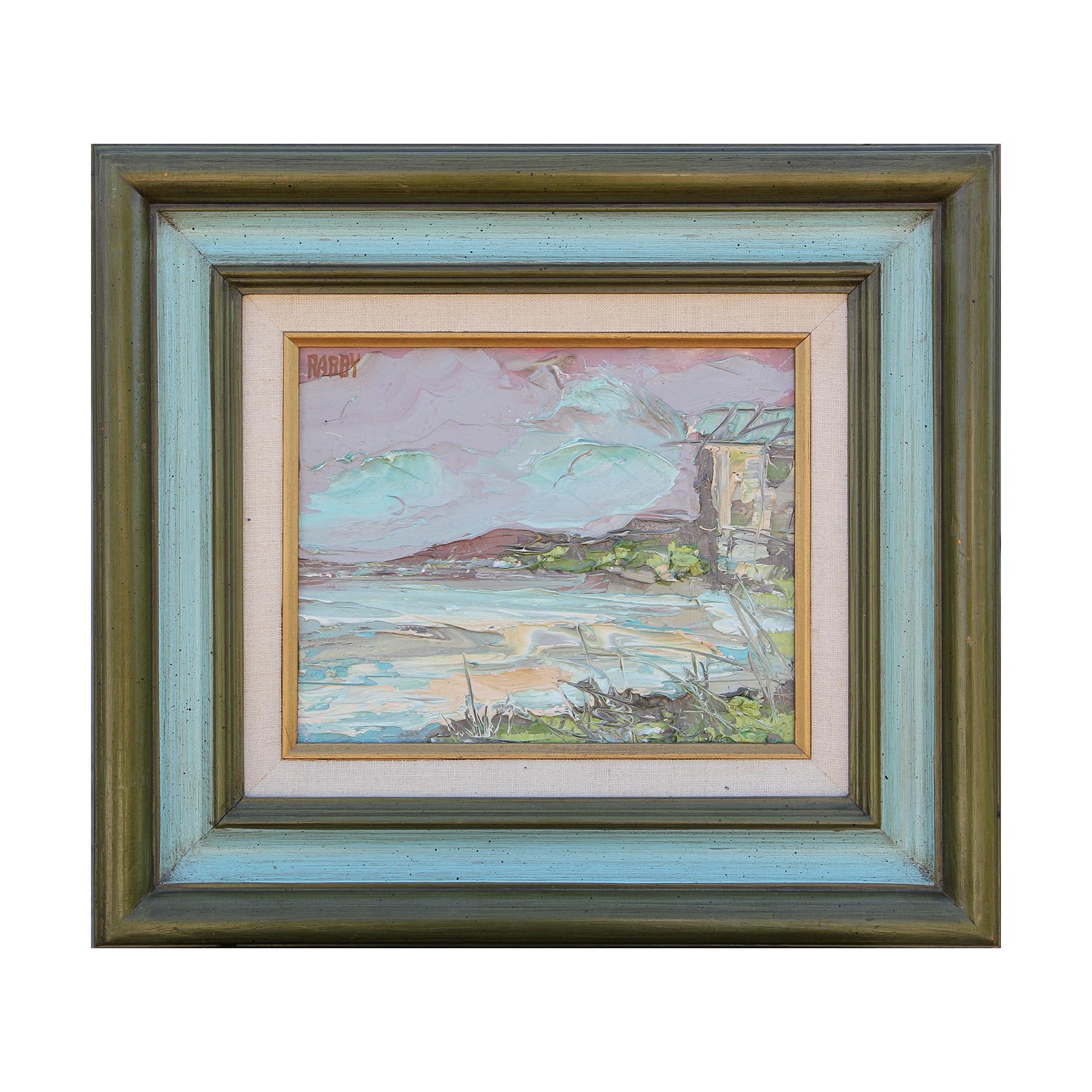 Jim Rabby Abstract Painting - Expressive Seascape Oil Painting