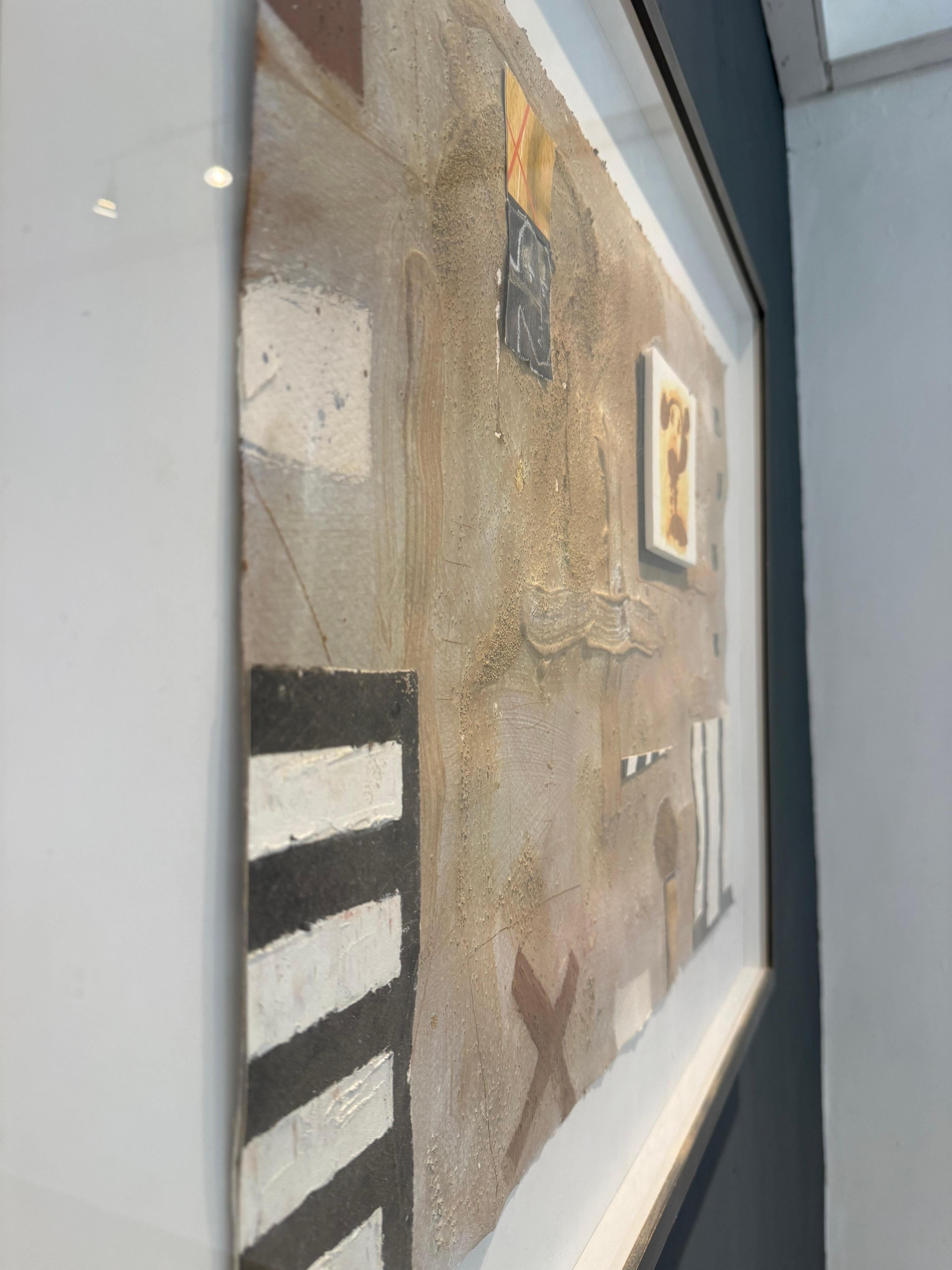 Tierra Seca 3 - Beige Abstract Painting by Jim Rattenbury