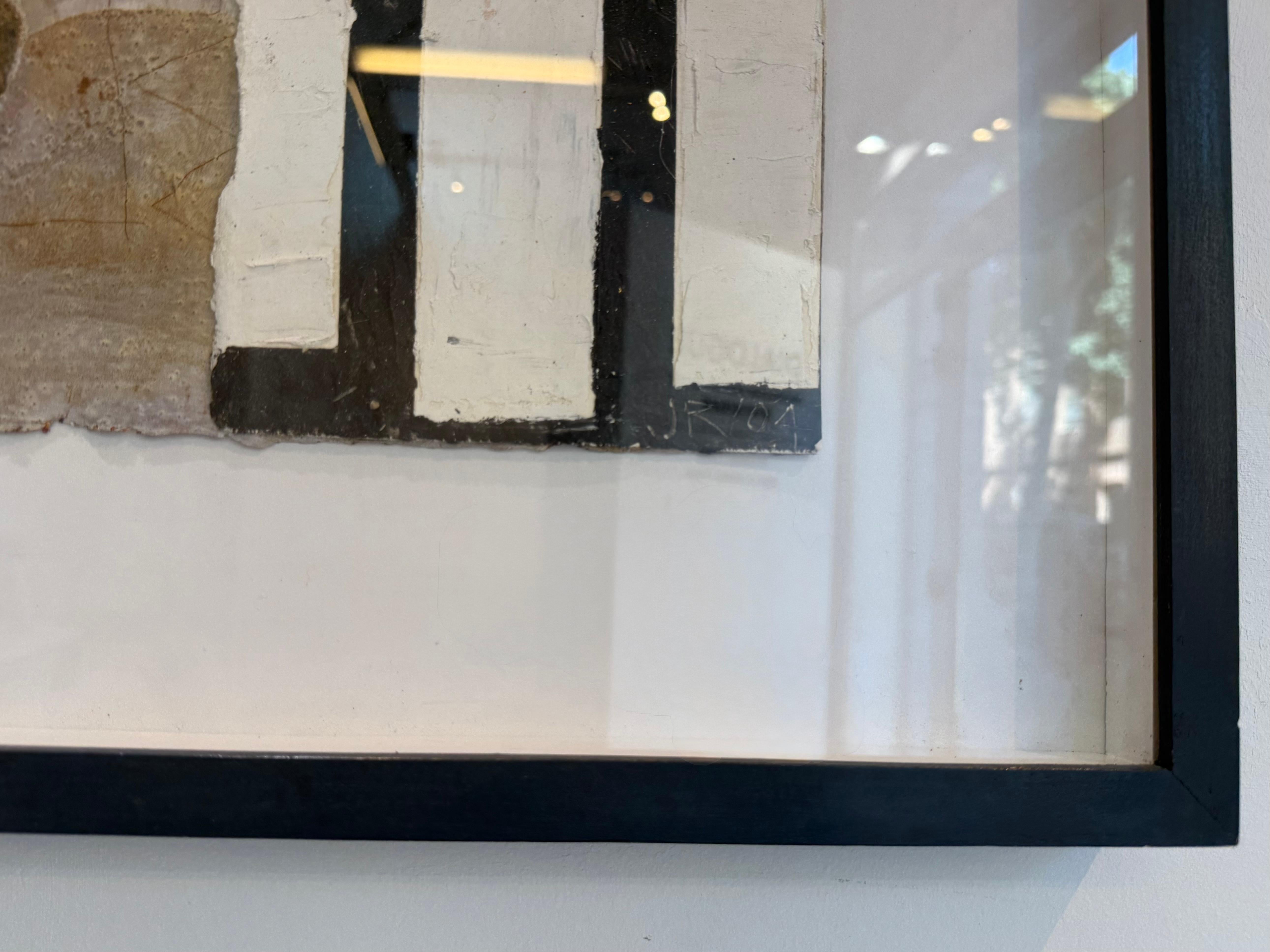 Jim Rattenbury’s work is of our time, yet it is filled with signs from other eras, both distant pasts and distant futures. He creates marks on his works that are accessible to children, suggesting that the joy of stories is a key element in the