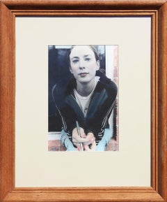 Contemporary Hand Tinted Photograph of a Young Lady