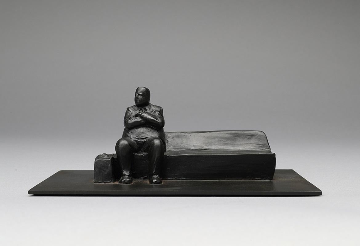 Jim Rennert Figurative Sculpture - Commute (man)