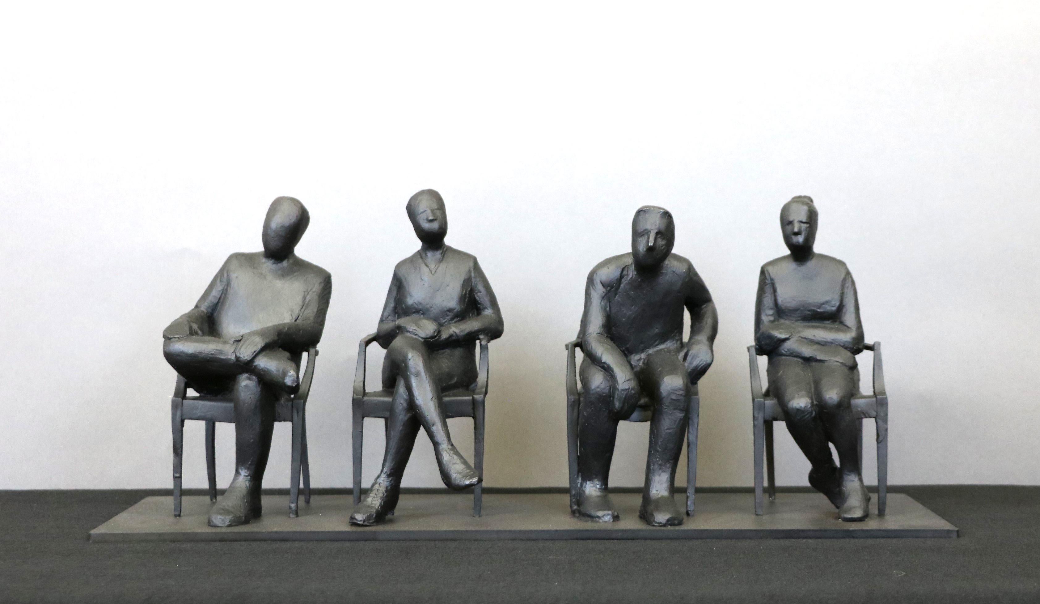 Jim Rennert Figurative Sculpture - Corporate Ladder