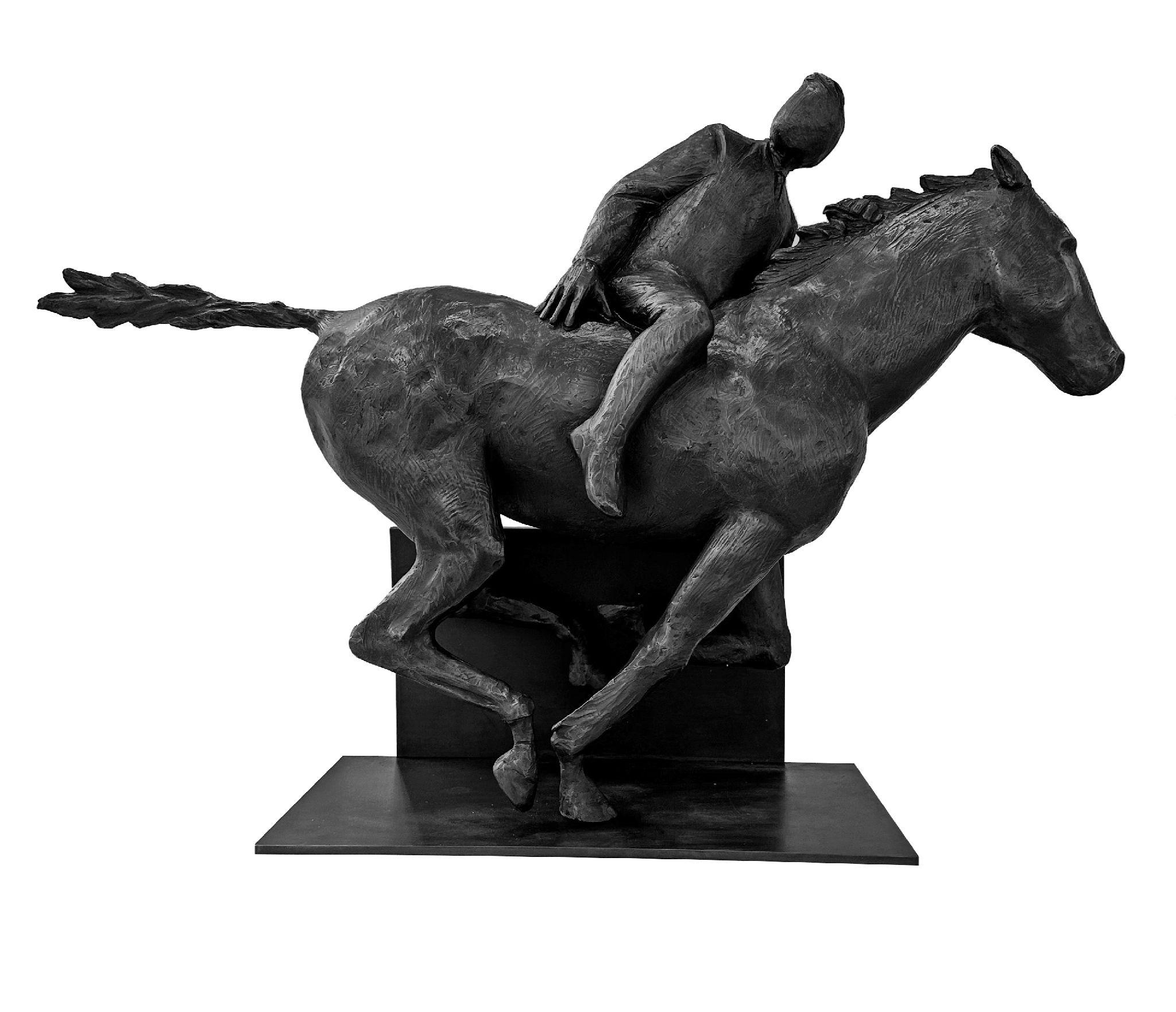 Jim Rennert Figurative Sculpture – Spitzenreiter