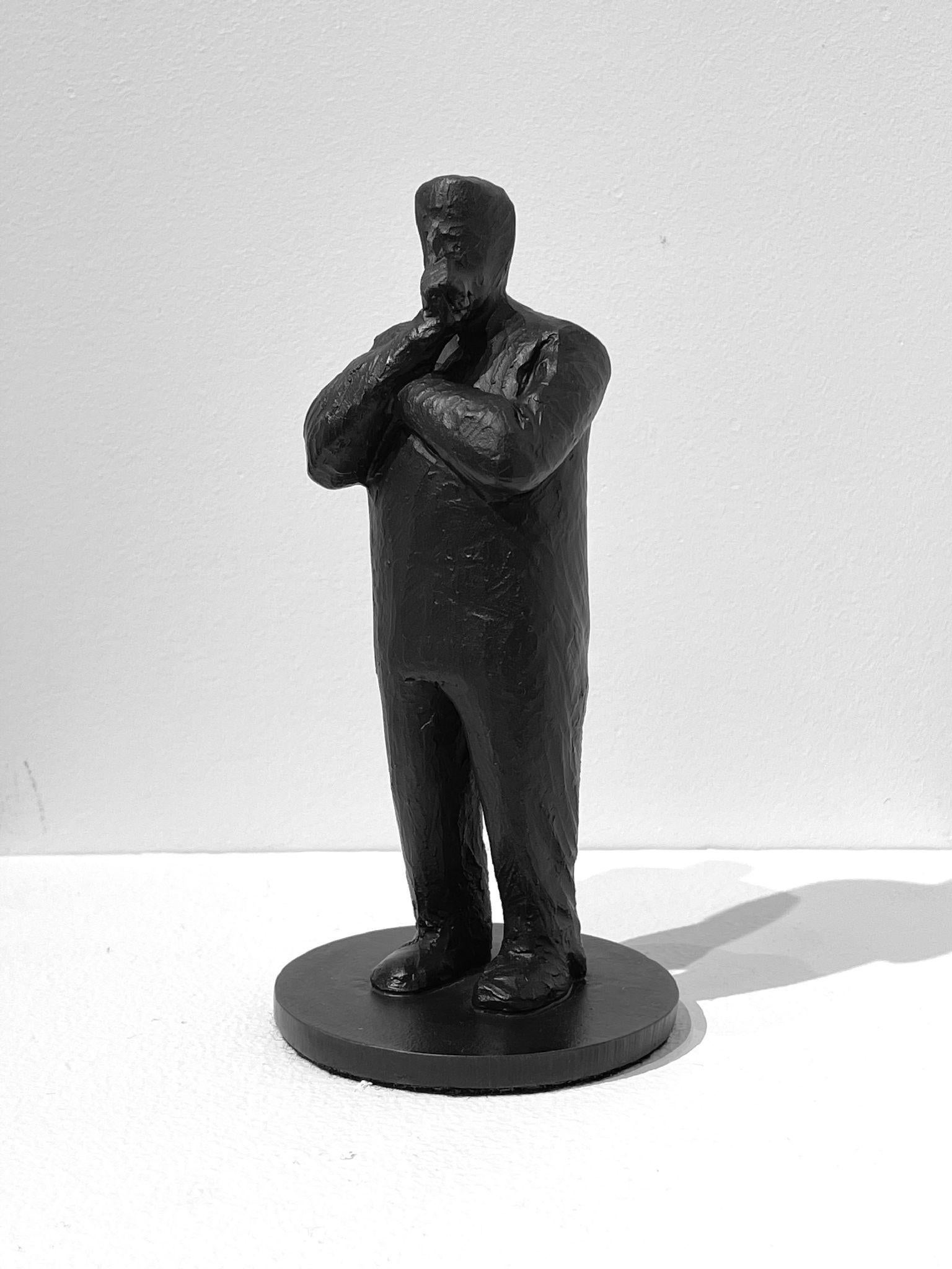 Jim Rennert Figurative Sculpture - Listen, study