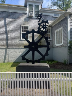« Momentum », sculpture en bronze et en acier de Jim Rennert