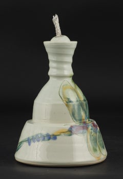 Jim Reno Pottery Dragonfly Decorative Oil Lamp or Vase