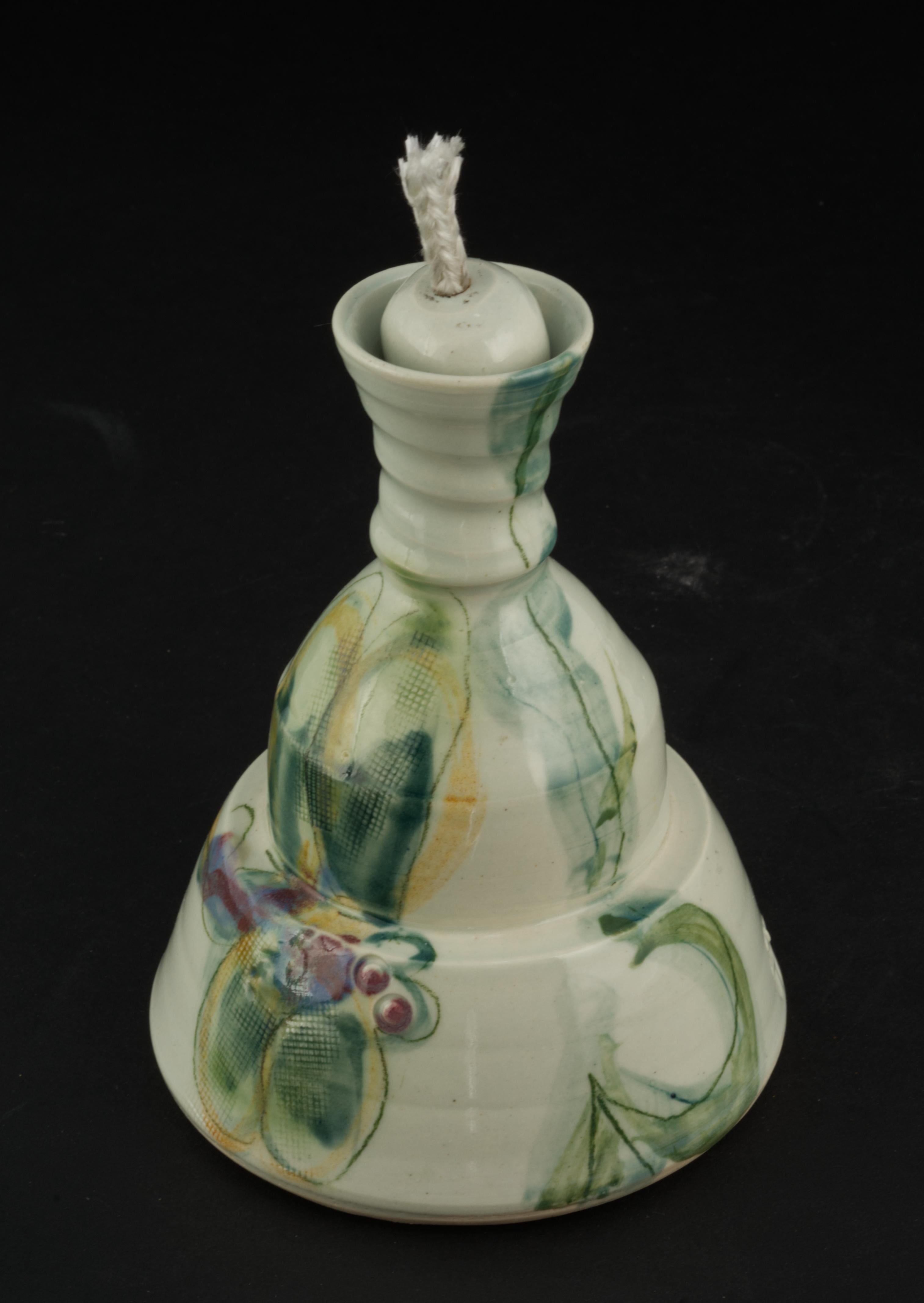 Lampada a olio decorativa o vaso di Jim Reno Pottery Dragonfly in vendita 2