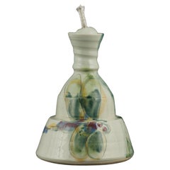 Vintage Jim Reno Pottery Dragonfly Decorative Oil Lamp or Vase