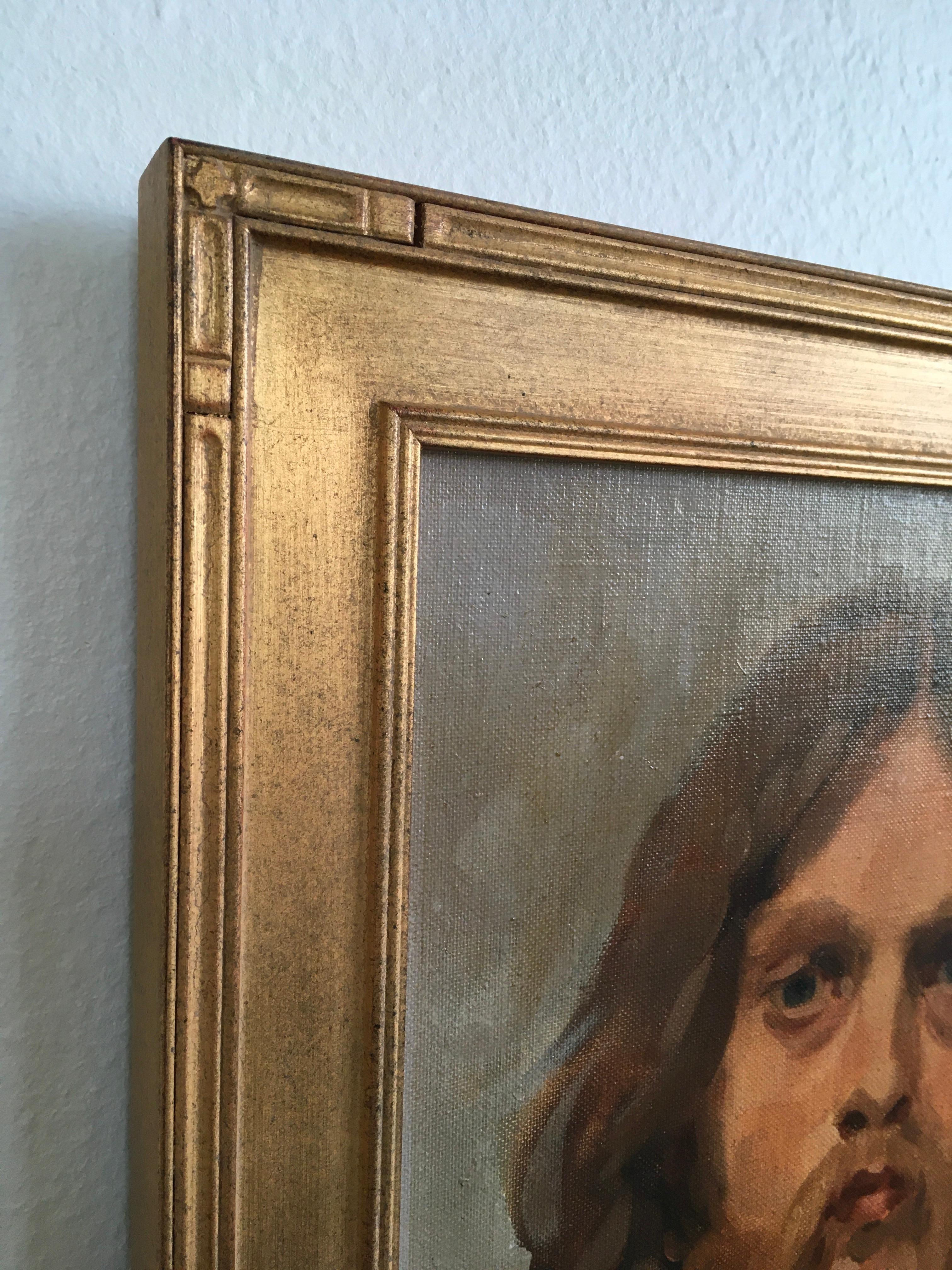'Portrait of a Man', by Jim Riley, Oil on Canvas Painting For Sale 4