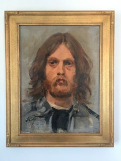 'Portrait of a Man', by Jim Riley, Oil on Canvas Painting