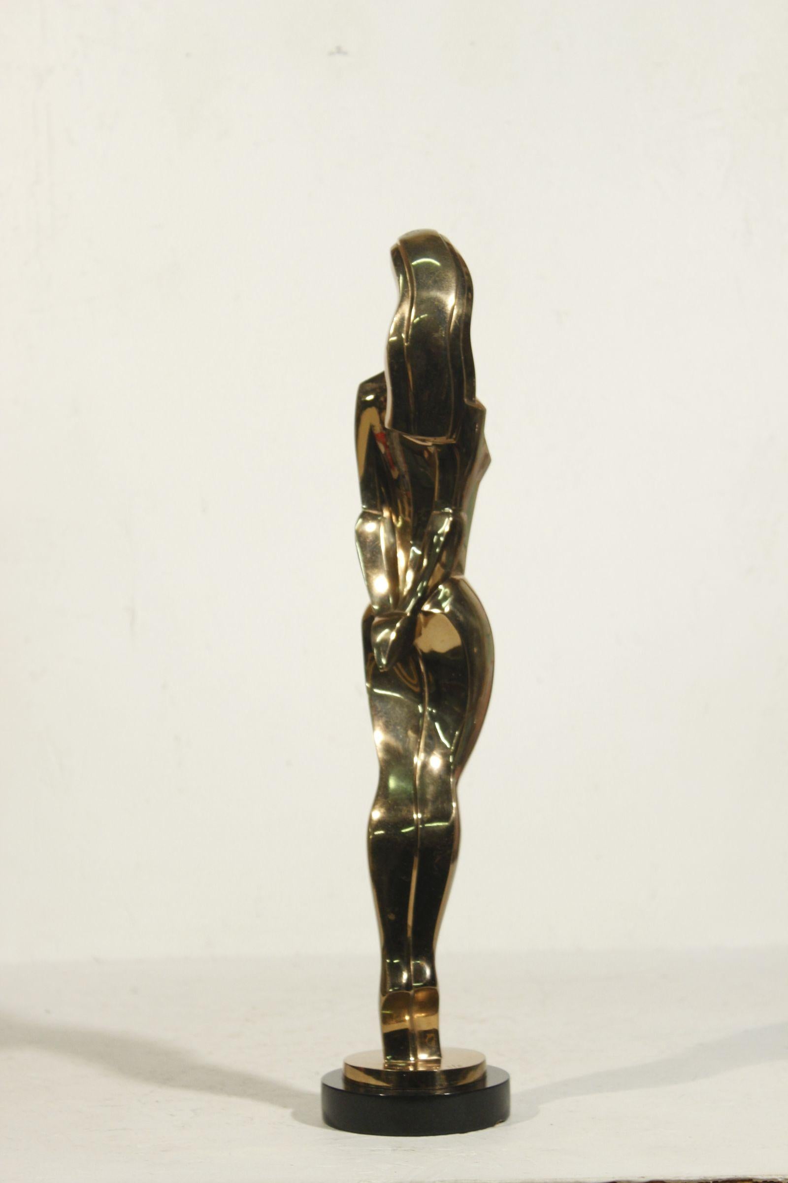 Jim Ritchie „Femme Debout“ 5/8 Skulptur aus vergoldeter Bronze, 1990er Jahre (Vergoldet)