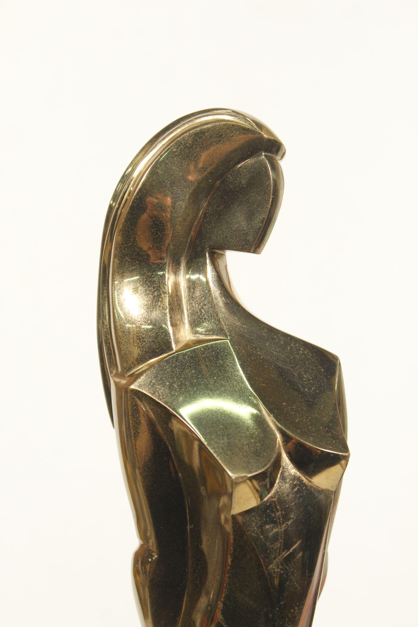 Jim Ritchie „Femme Debout“ 5/8 Skulptur aus vergoldeter Bronze, 1990er Jahre im Zustand „Gut“ in STRASBOURG, FR