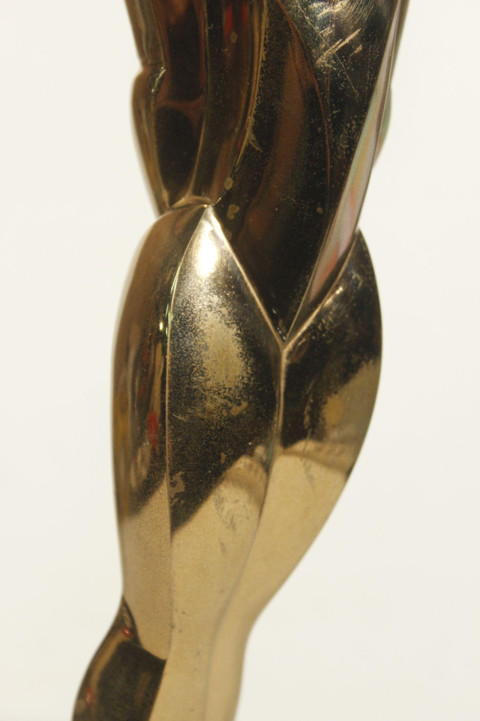 Jim Ritchie „Femme Debout“ 5/8 Skulptur aus vergoldeter Bronze, 1990er Jahre (Ende des 20. Jahrhunderts)