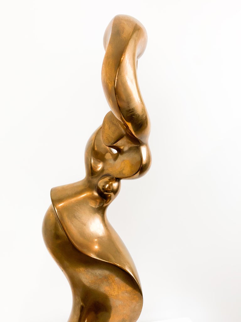 Medium: Natural Bronze
Edition 1/8

Jim Ritchie (1929-2017) born in Montreal, Canada, is known for his pastel drawings and bronze sculptures. He is stylistically linked with Cubism, Abstract figurative work, and modernism, and the human figure is