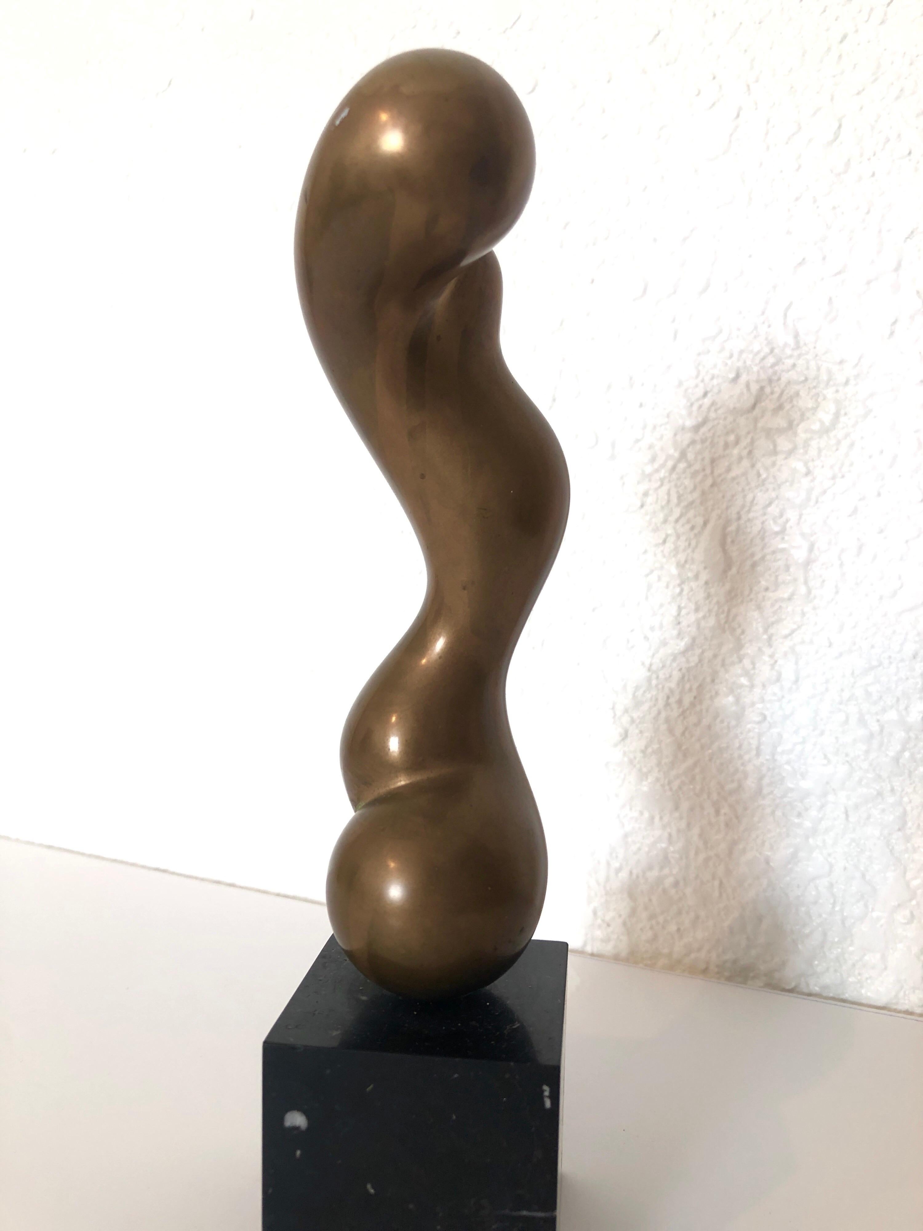 Figural Abstract Bronze Sculpture James Ritchie French Canadian Modernist  4