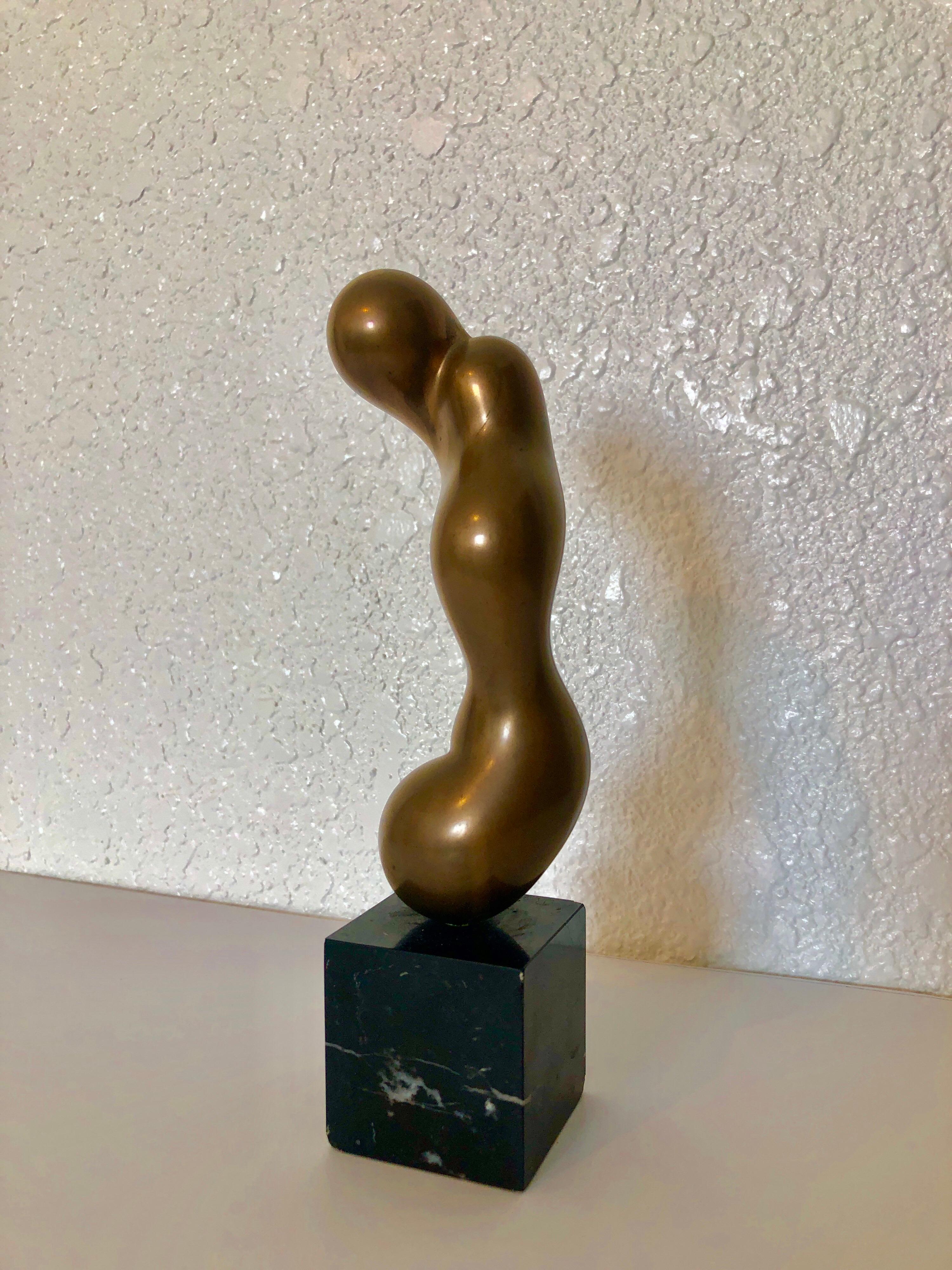 Figural Abstract Bronze Sculpture James Ritchie French Canadian Modernist  7