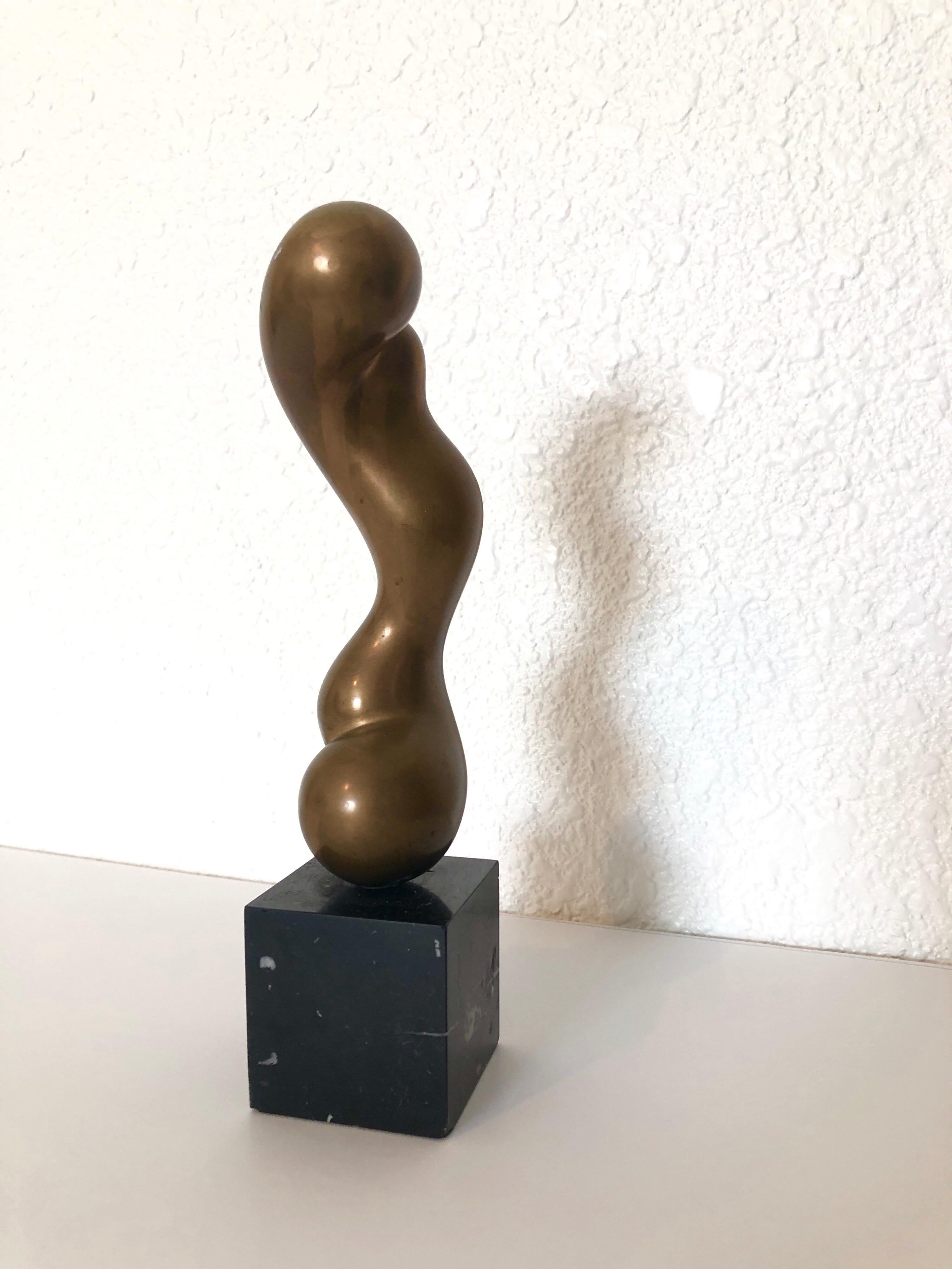 Figural Abstract Bronze Sculpture James Ritchie French Canadian Modernist  8