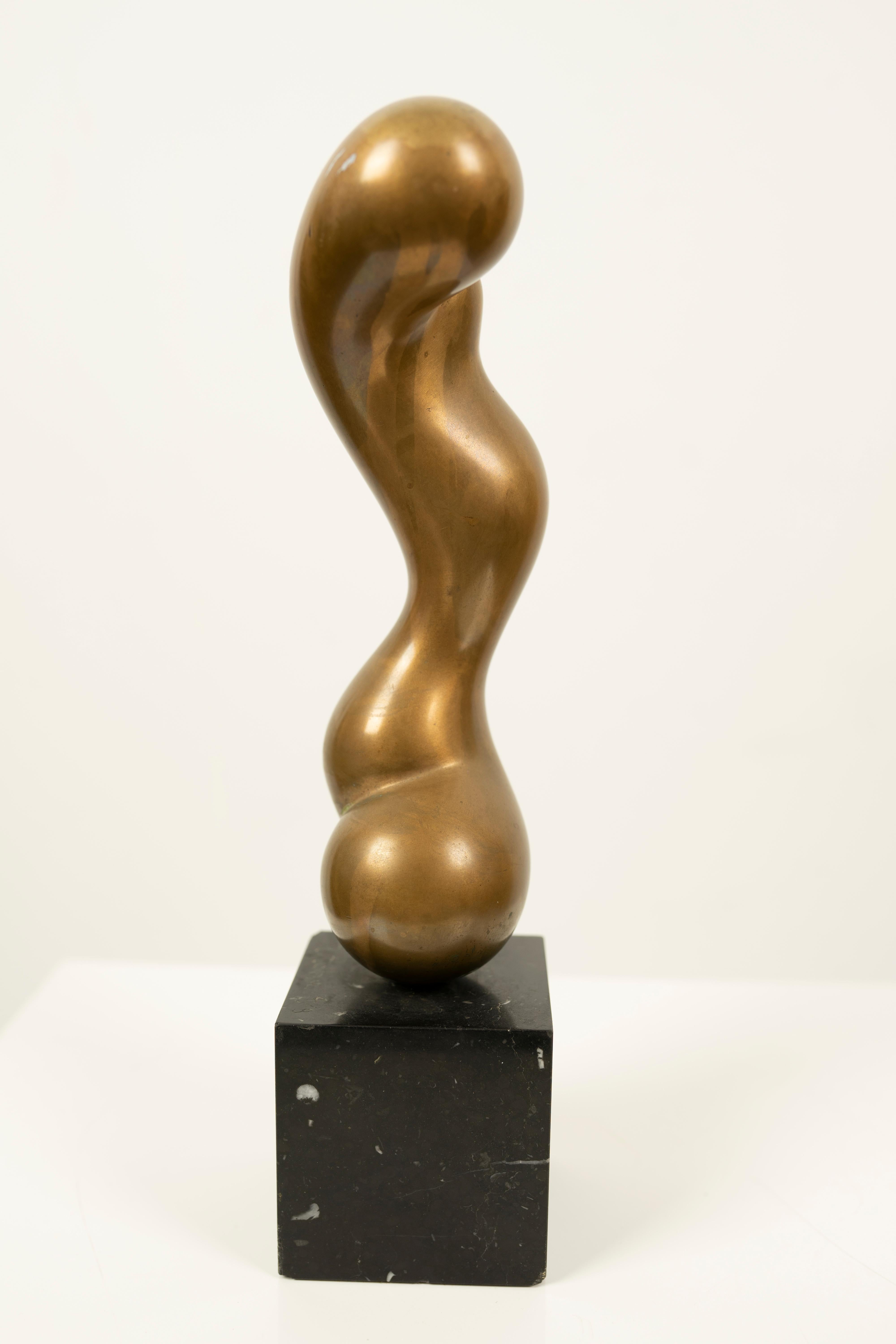 Jim Ritchie Figurative Sculpture - Figural Abstract Bronze Sculpture James Ritchie French Canadian Modernist 