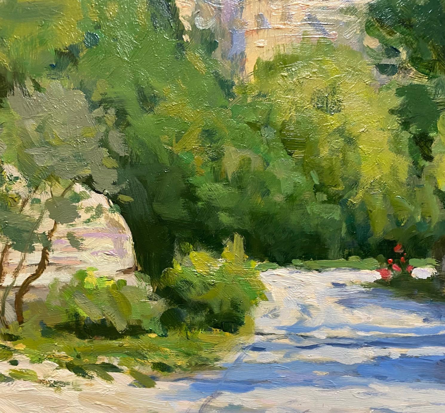 Afternoon in Gordes, original French Impressionist landscape For Sale 4