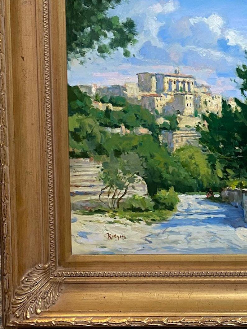 Afternoon in Gordes, original French Impressionist landscape For Sale 5