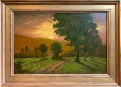 Country Road at Sunset, original impressionist landscape