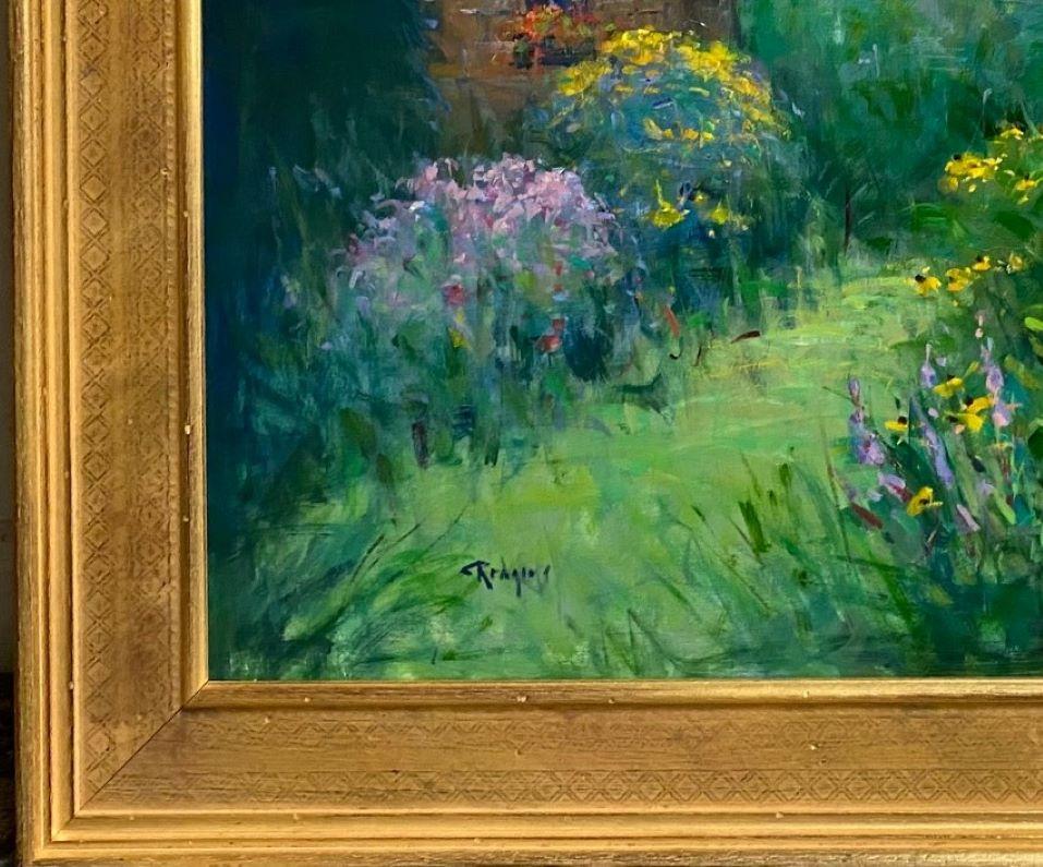 English Garden, original 24x30 impressionist landscape For Sale 1