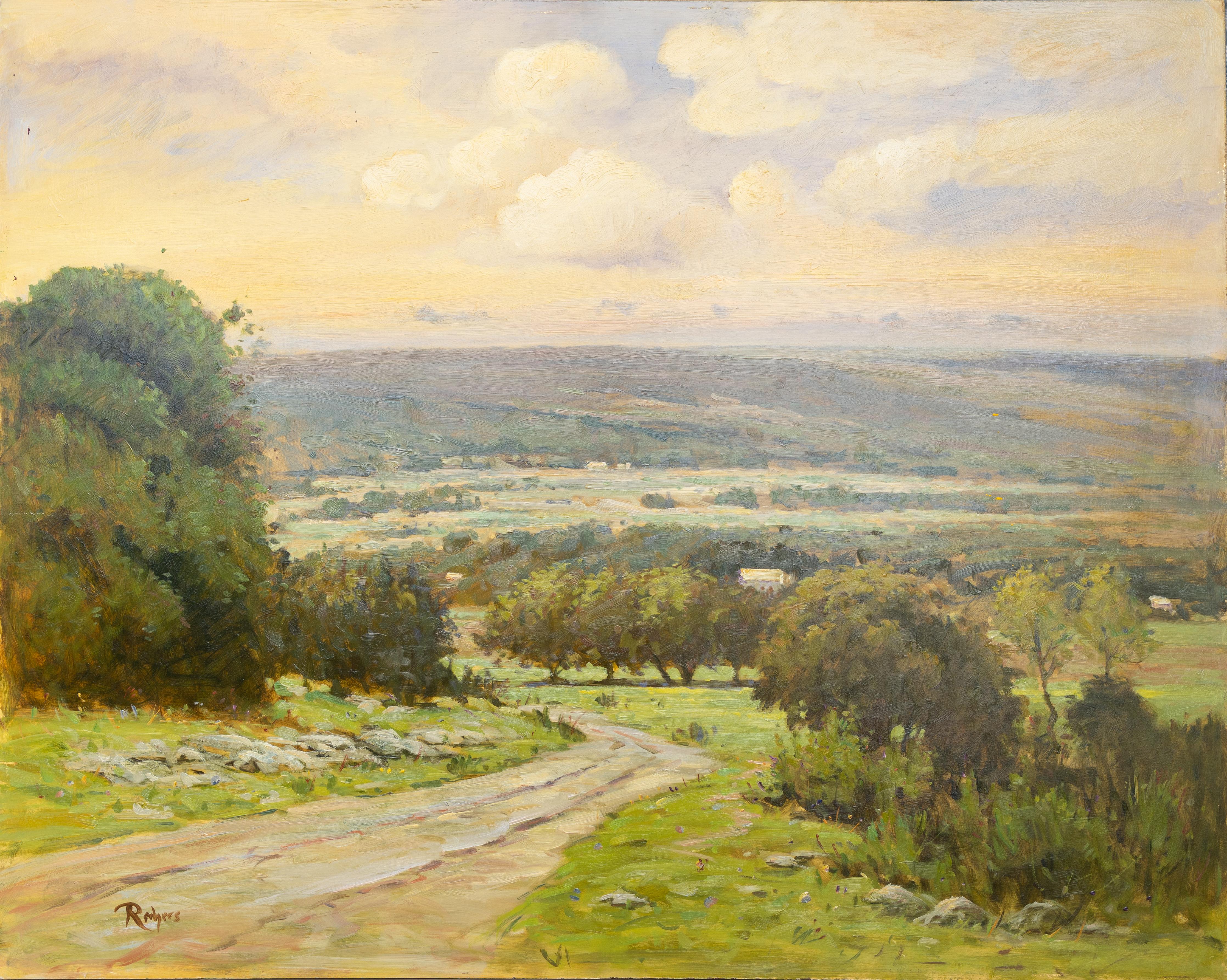 Jim Rodgers Landscape Painting - "Evening in the Hill Country" Texas Spring Landscape