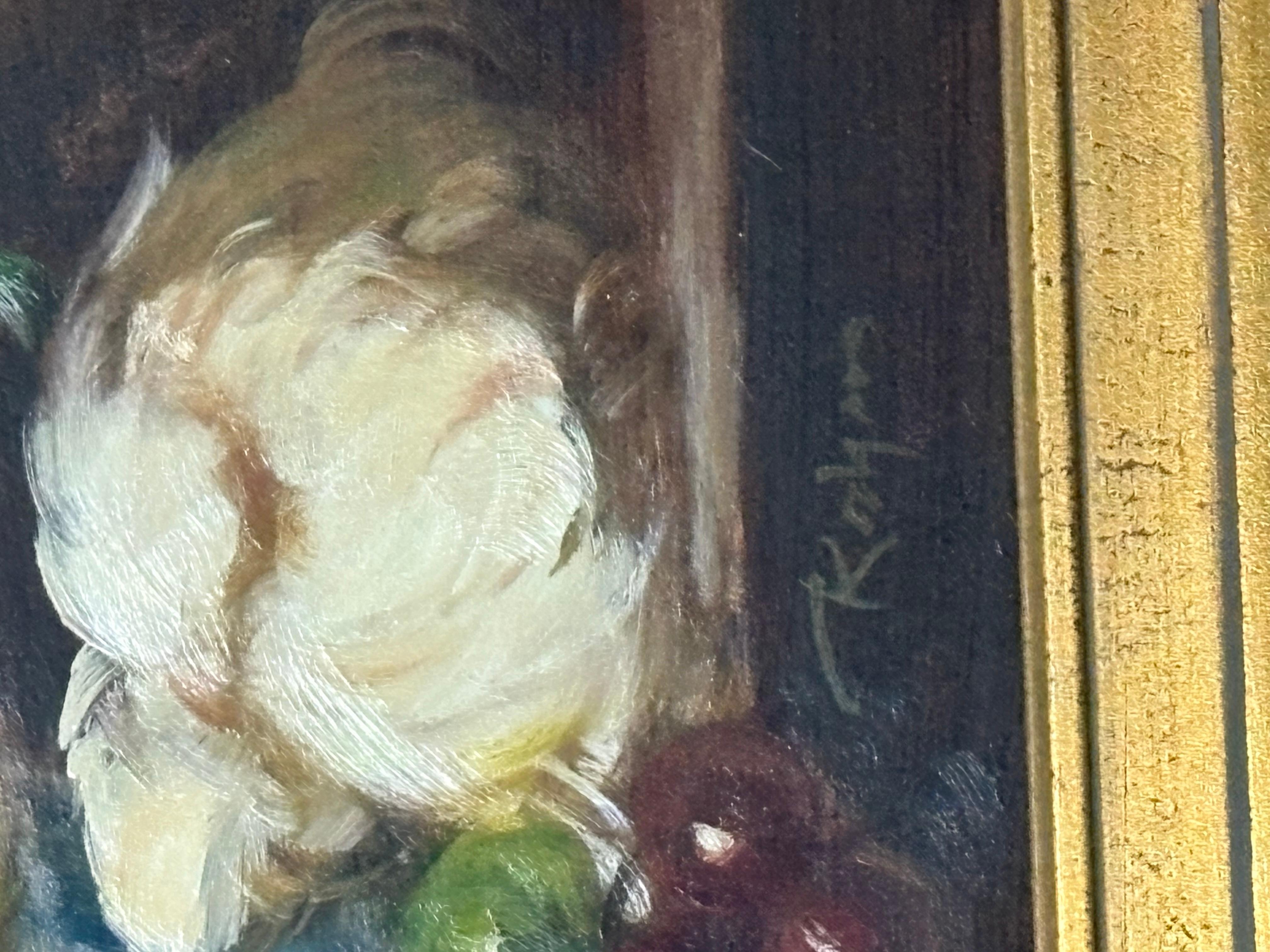 Jim Rodgers - Blumenstillleben Öl auf Karton. In gutem Zustand misst 20x24