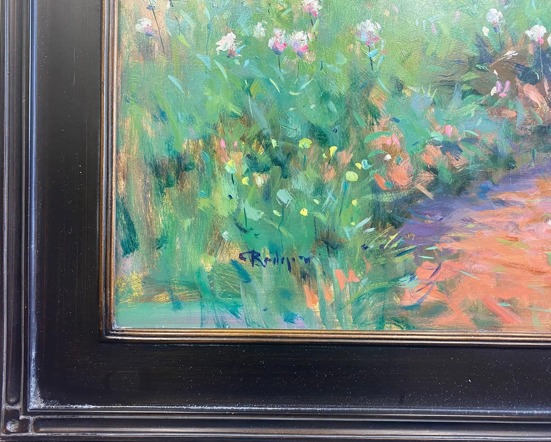Forest at Winterthur Garden, original 20x24 impressionist floral landscape For Sale 6