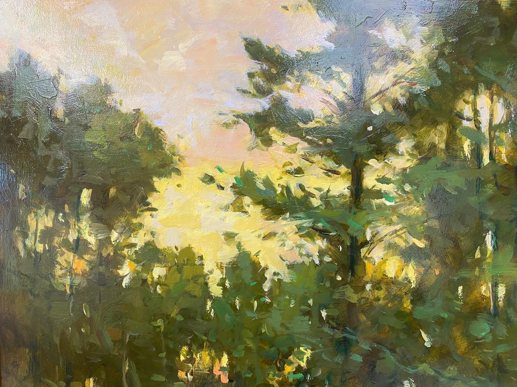 Golden Evening, Sligo, original 30x24 impressionist Irish landscape For Sale 3