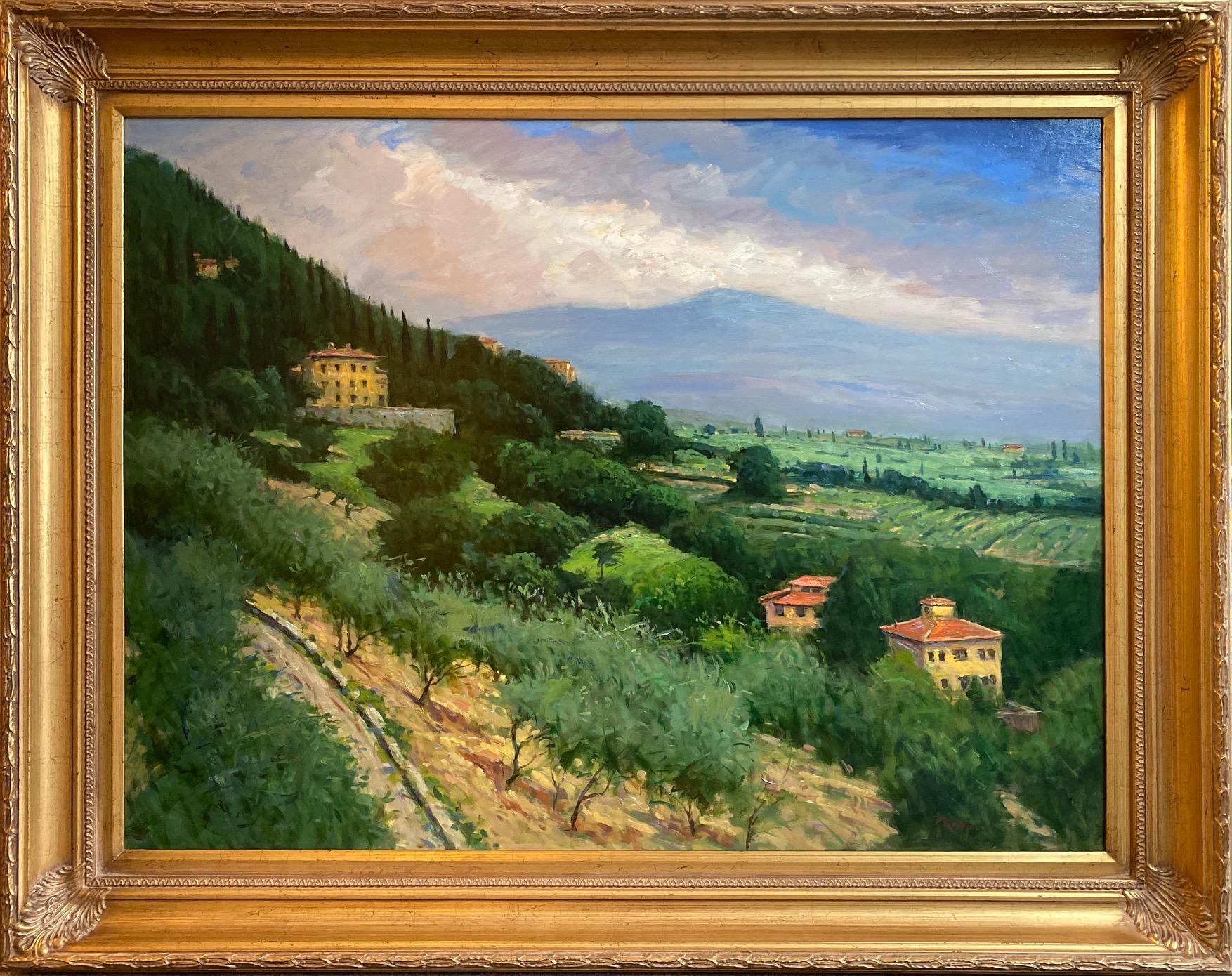 Jim Rodgers Landscape Painting - Massa in June, Tuscany, original 30x40 Italian impressionist landscape