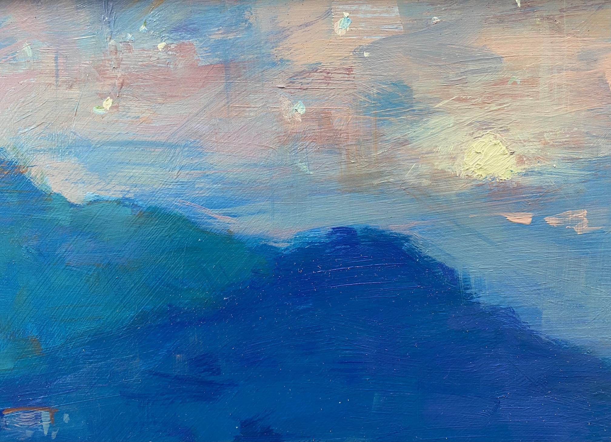 Moonlight, Pietrasanta, original impressionist Italian landscape For Sale 1