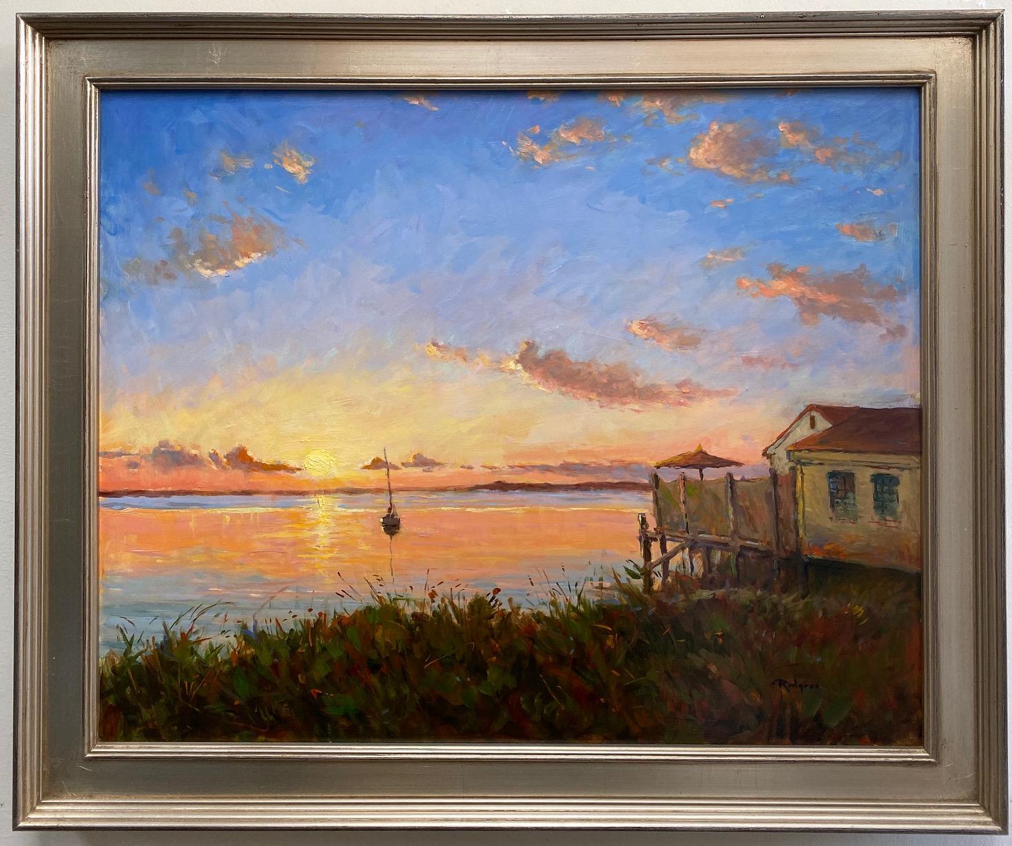 Jim Rodgers Landscape Painting - Morning in Chatham, original 24x30  impressionist marine landscape of Cape Cod